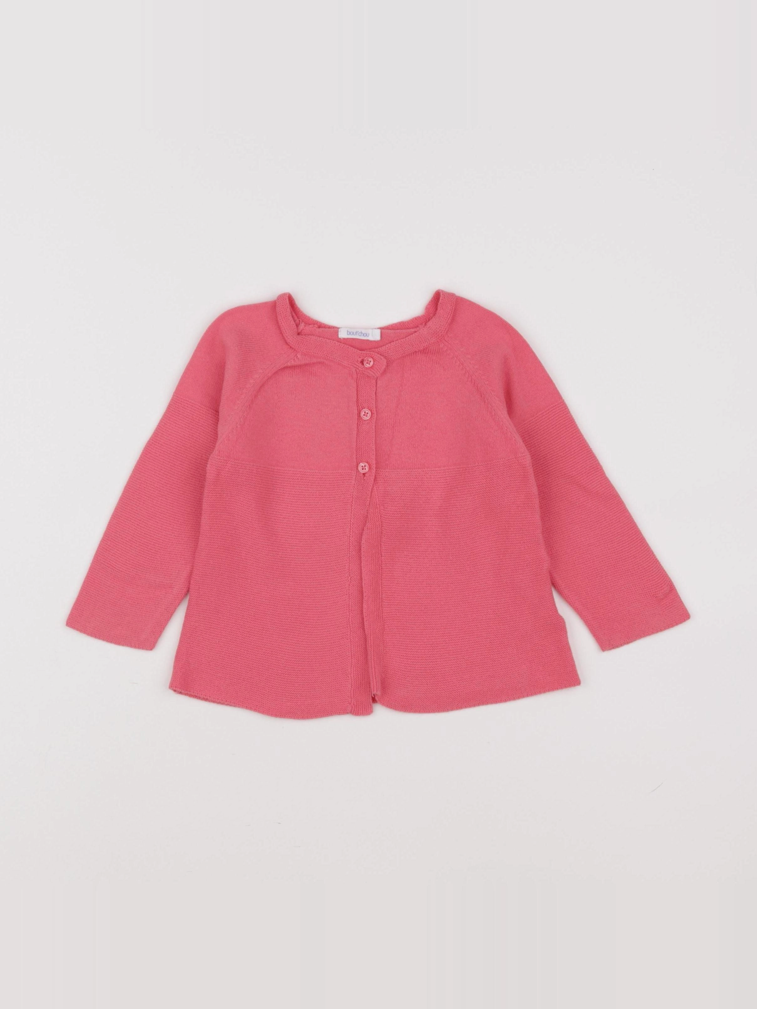 Boutchou - gilet rose - 18 mois