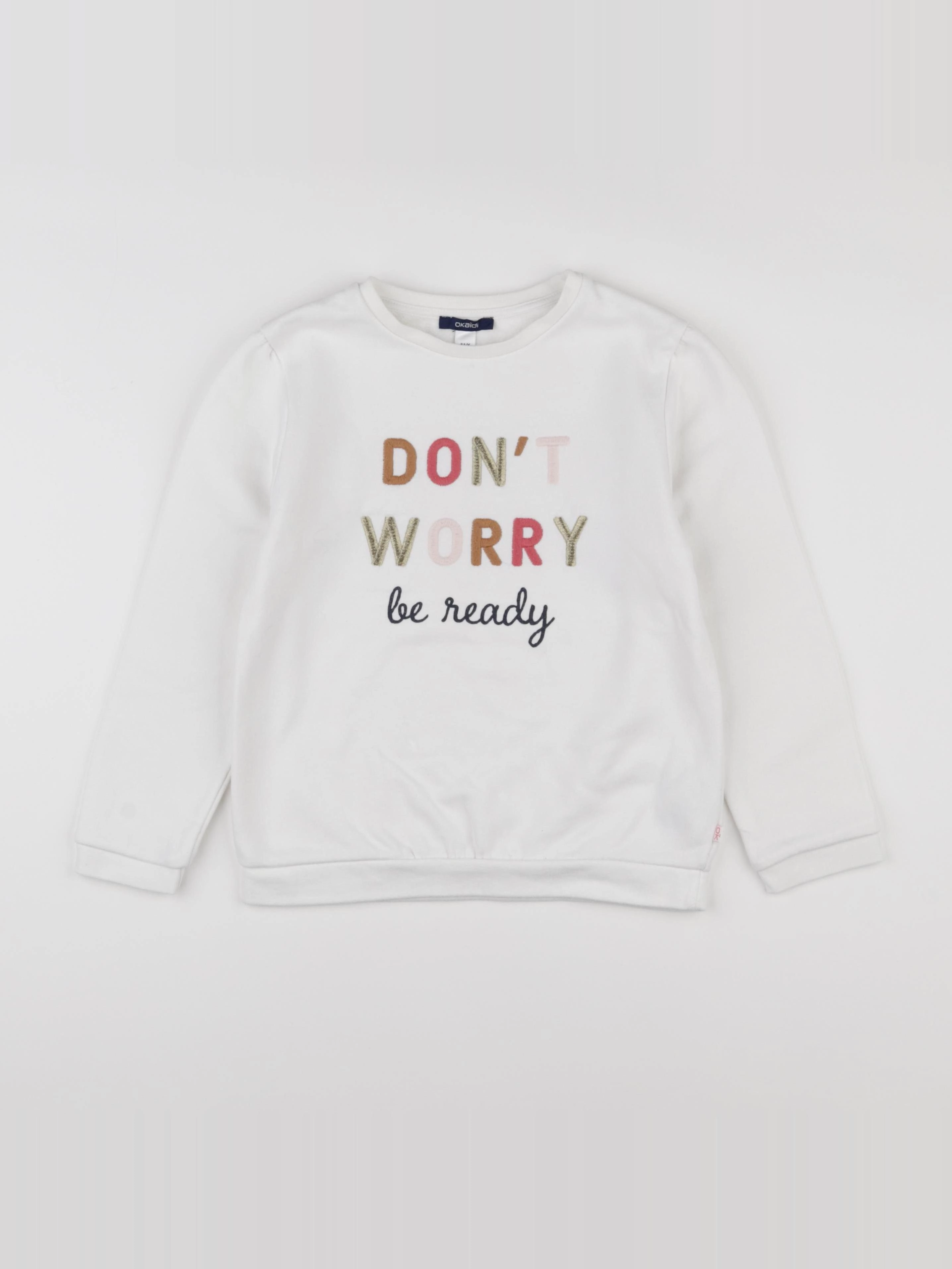 Okaidi - sweat blanc - 8 ans