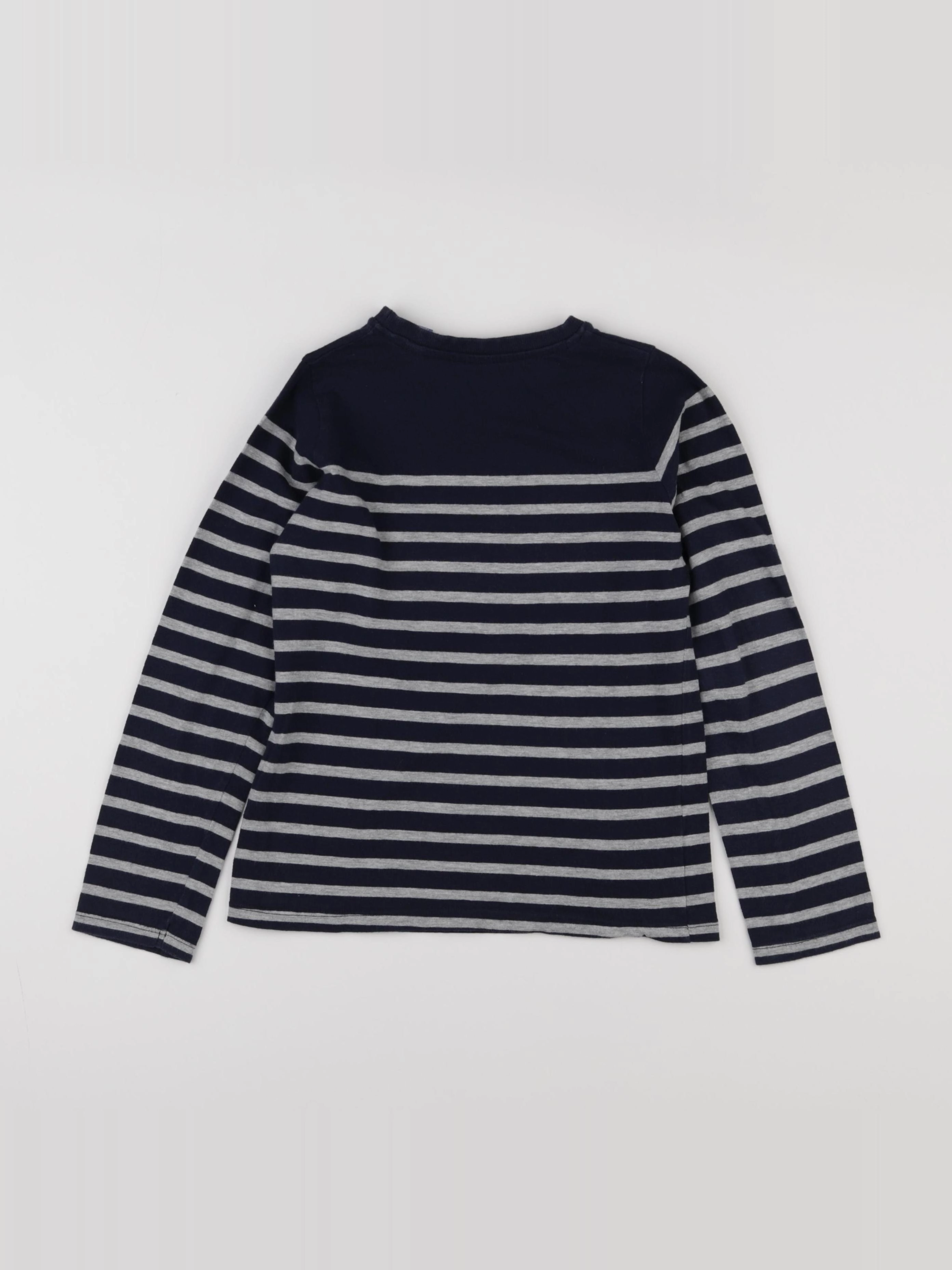 Okaidi - tee-shirt bleu, blanc - 8 ans