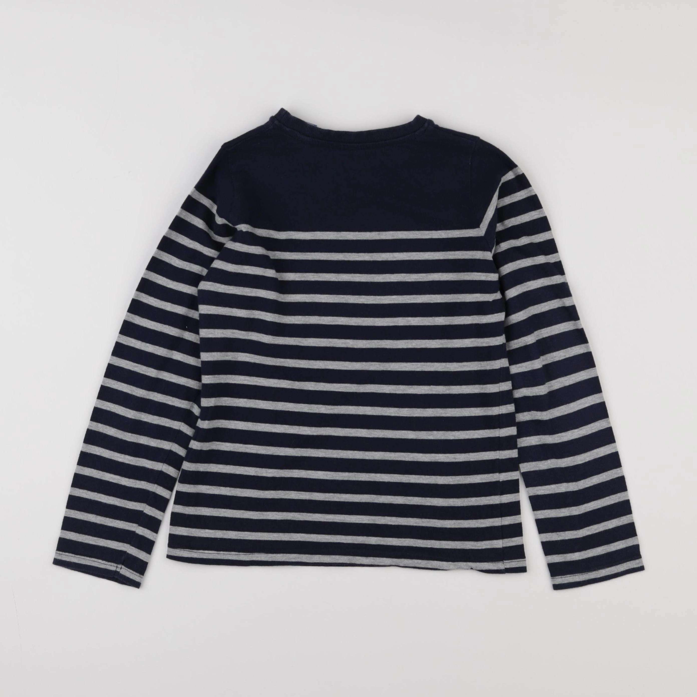 Okaidi - tee-shirt bleu, blanc - 8 ans