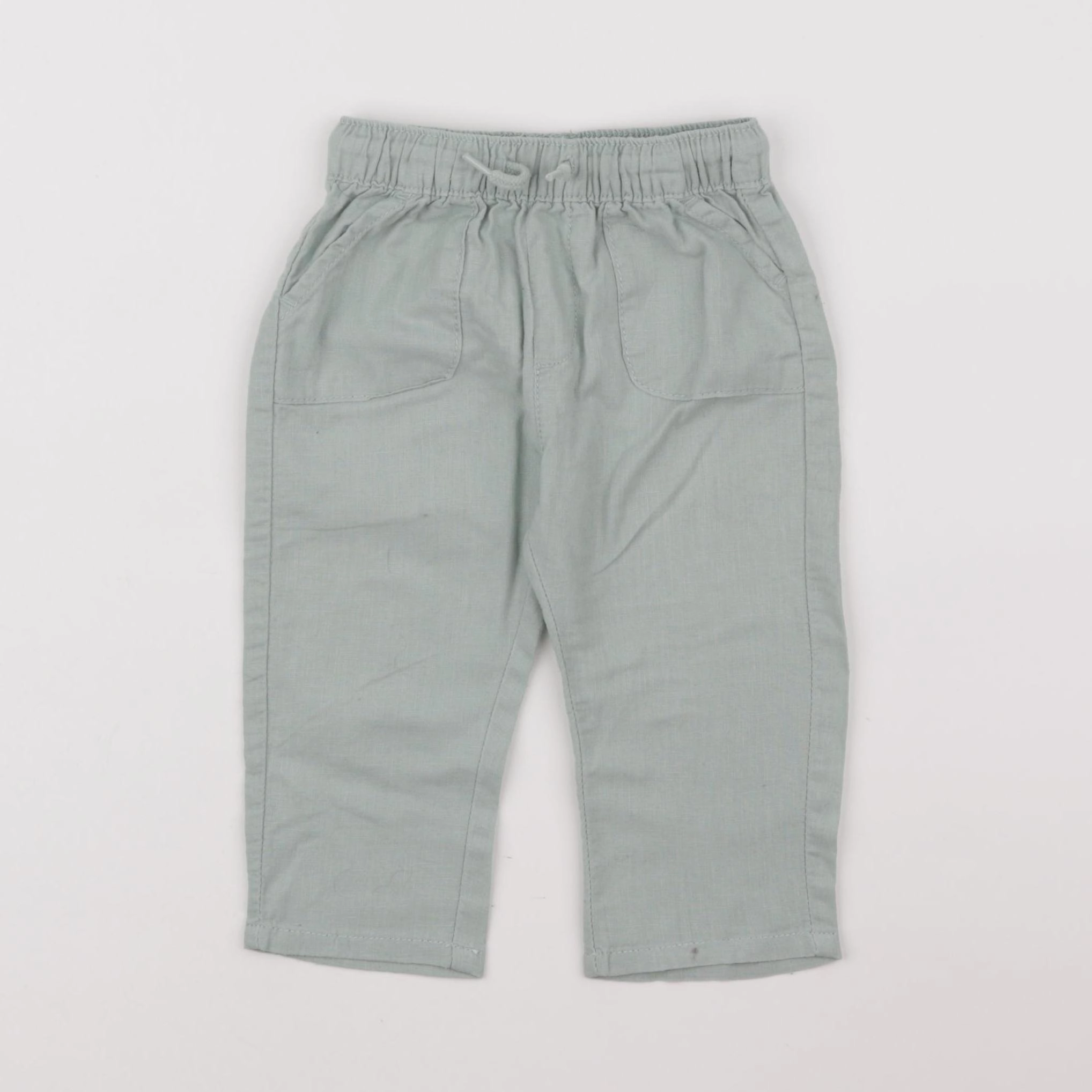 Vertbaudet - pantalon vert - 9 mois