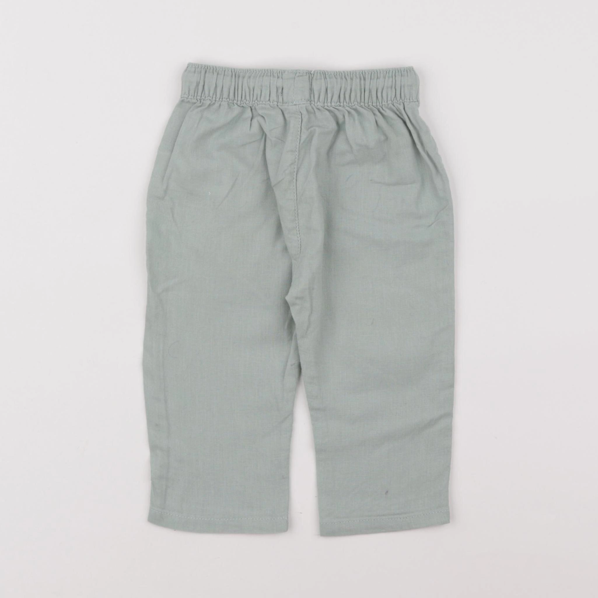 Vertbaudet - pantalon vert - 9 mois