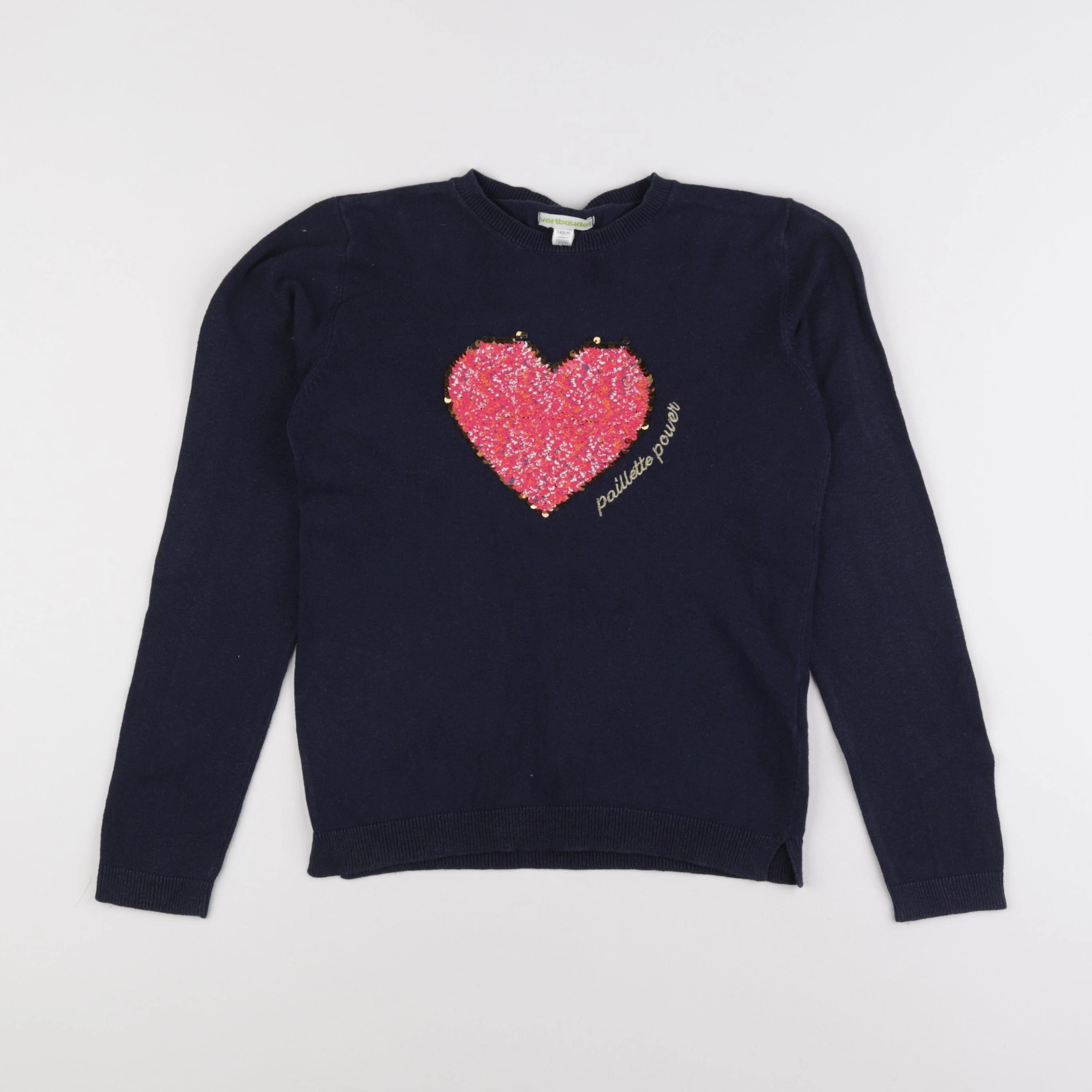 Vertbaudet - pull bleu - 10 ans