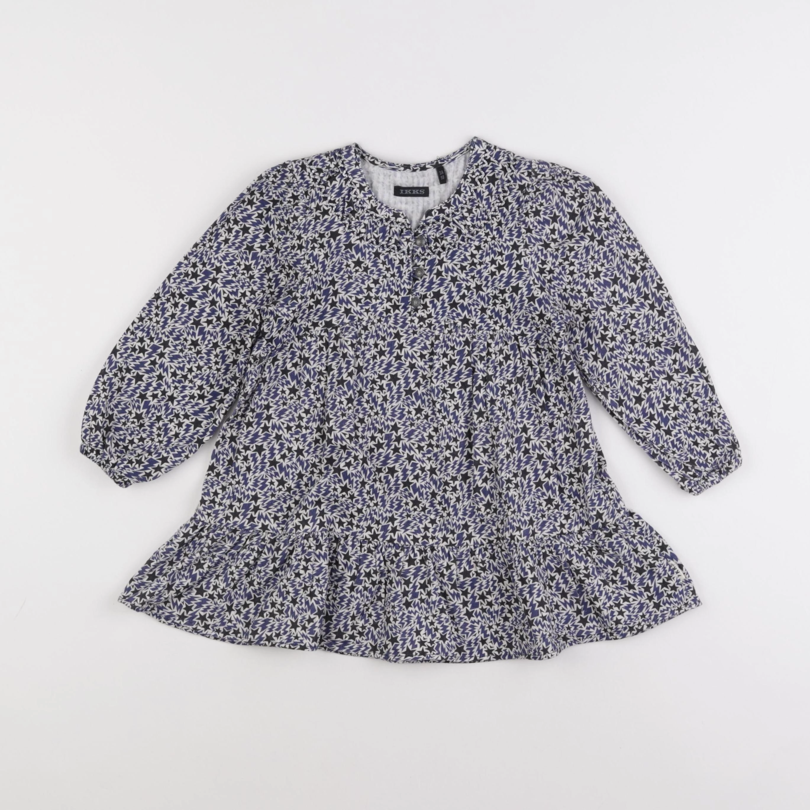 IKKS - robe blanc, bleu - 3 ans