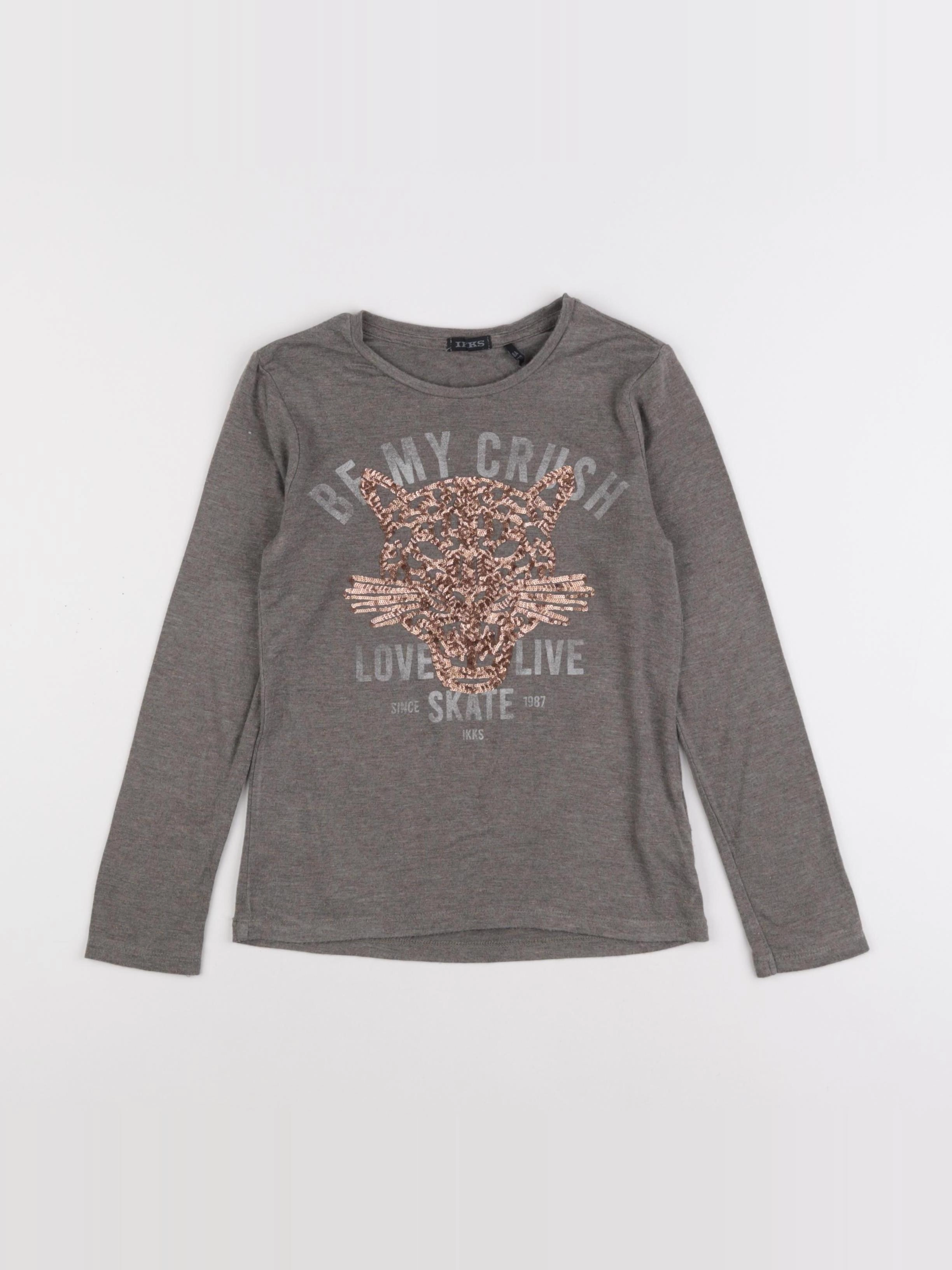 IKKS - tee-shirt gris - 8 ans