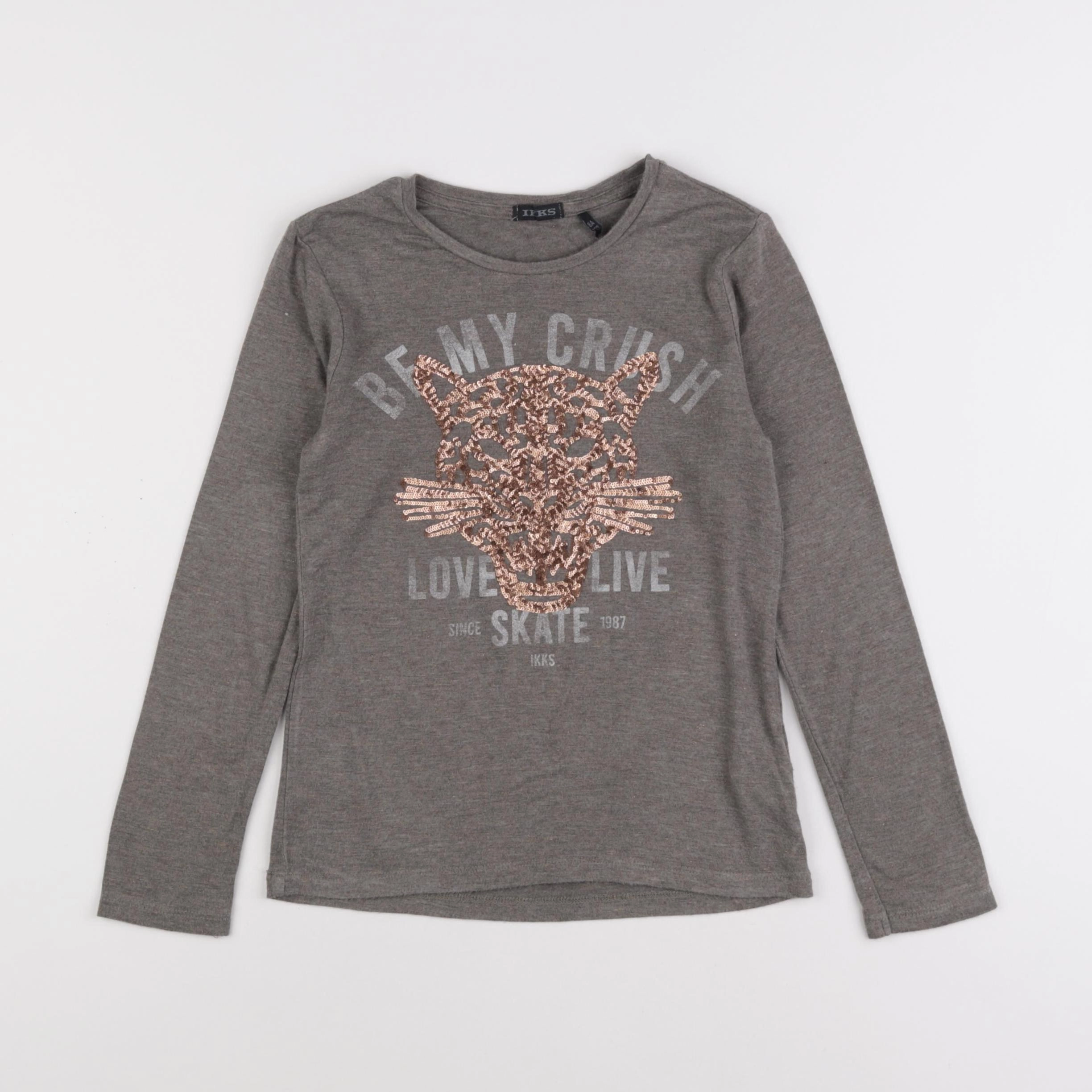 IKKS - tee-shirt gris - 8 ans