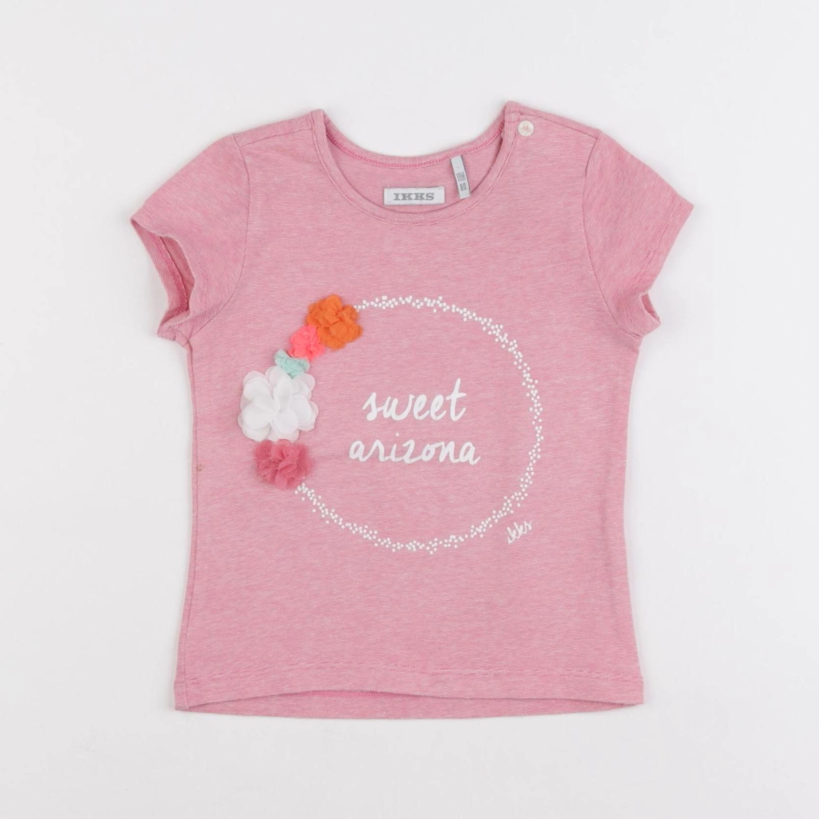 IKKS - tee-shirt rose - 18 mois