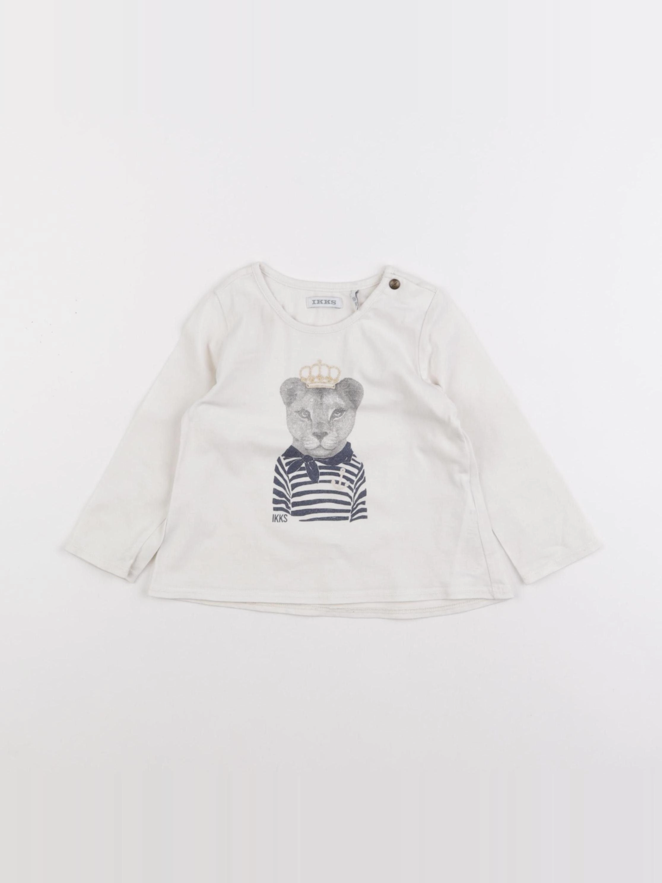 IKKS - tee-shirt beige - 18 mois