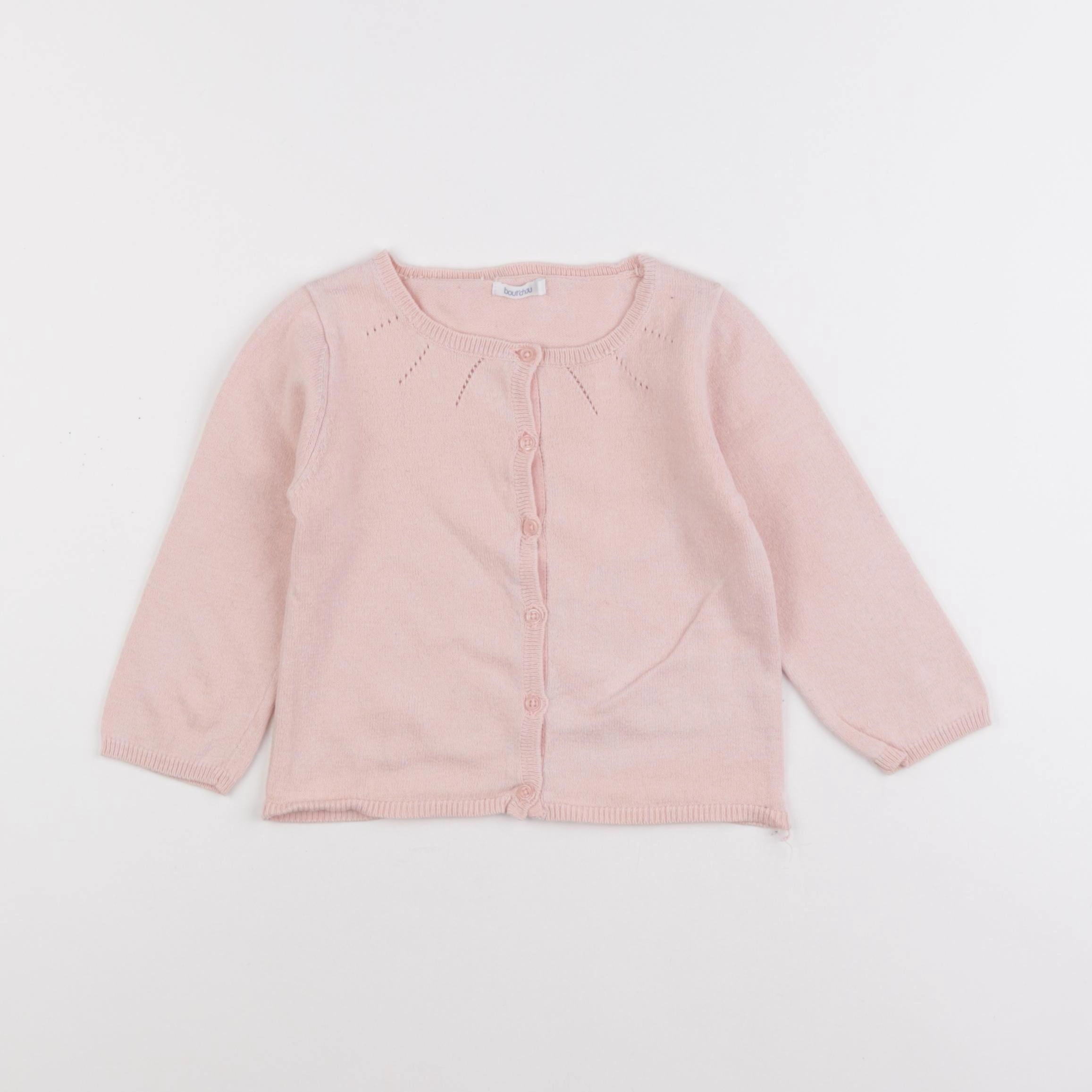 Boutchou - gilet rose - 24 mois
