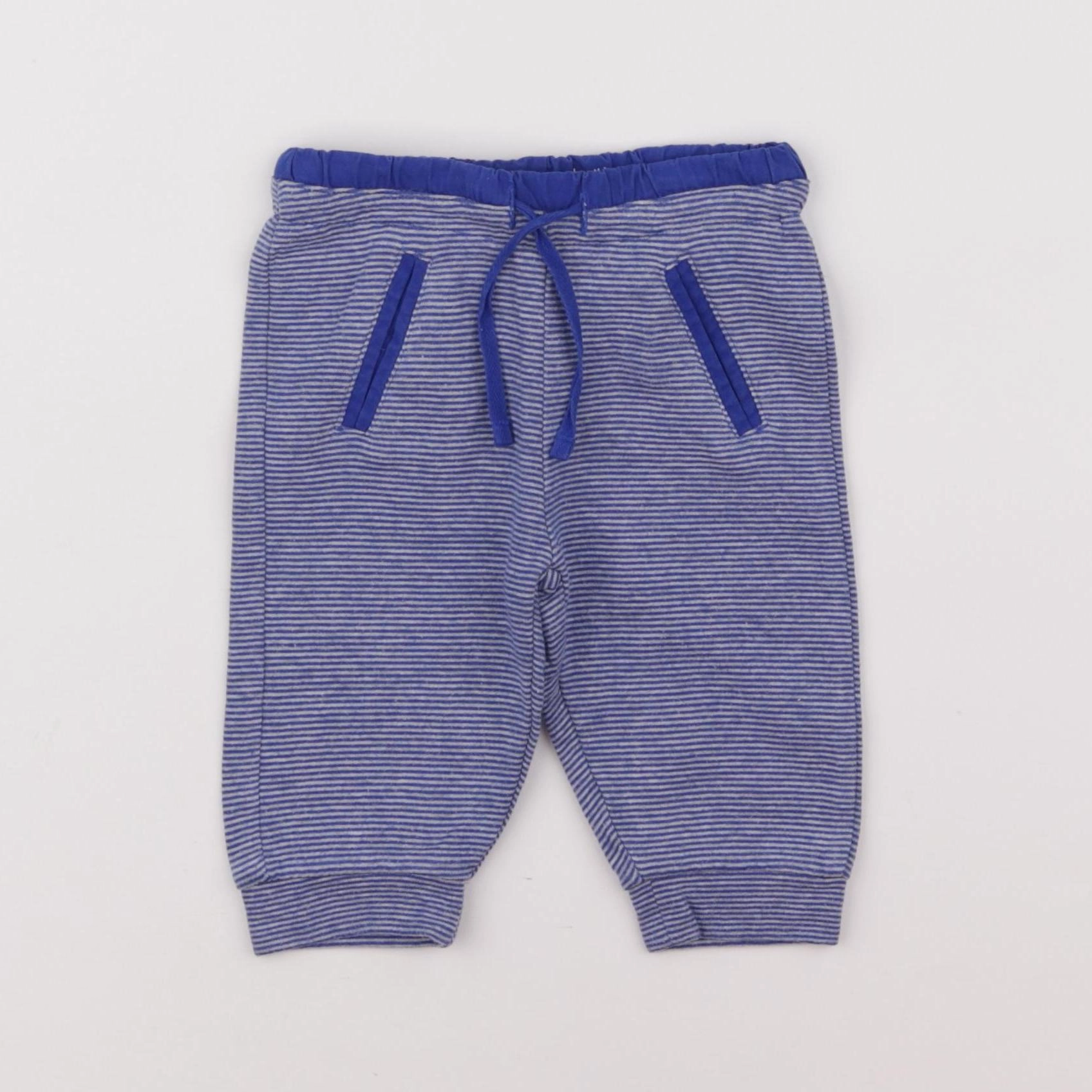 Boutchou - jogging blanc, bleu - 6 mois