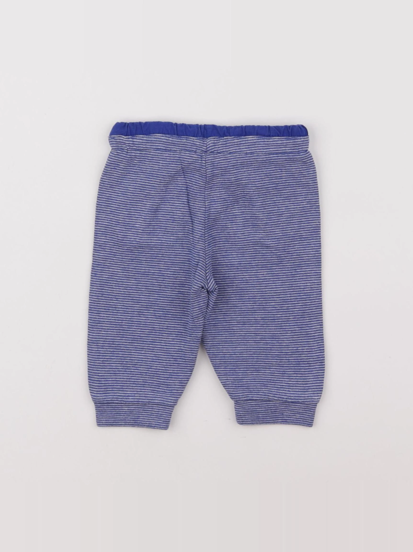 Boutchou - jogging blanc, bleu - 6 mois
