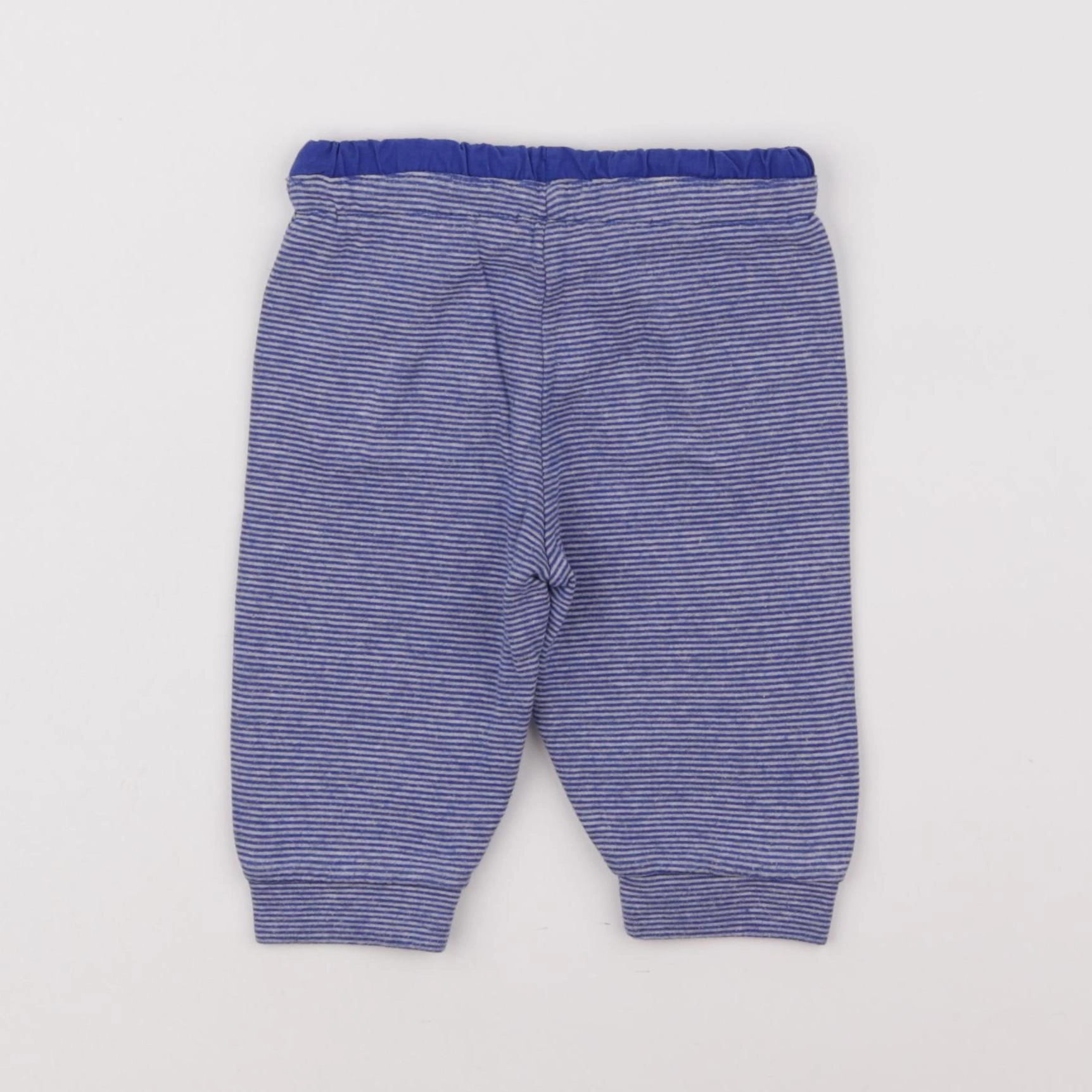 Boutchou - jogging blanc, bleu - 6 mois
