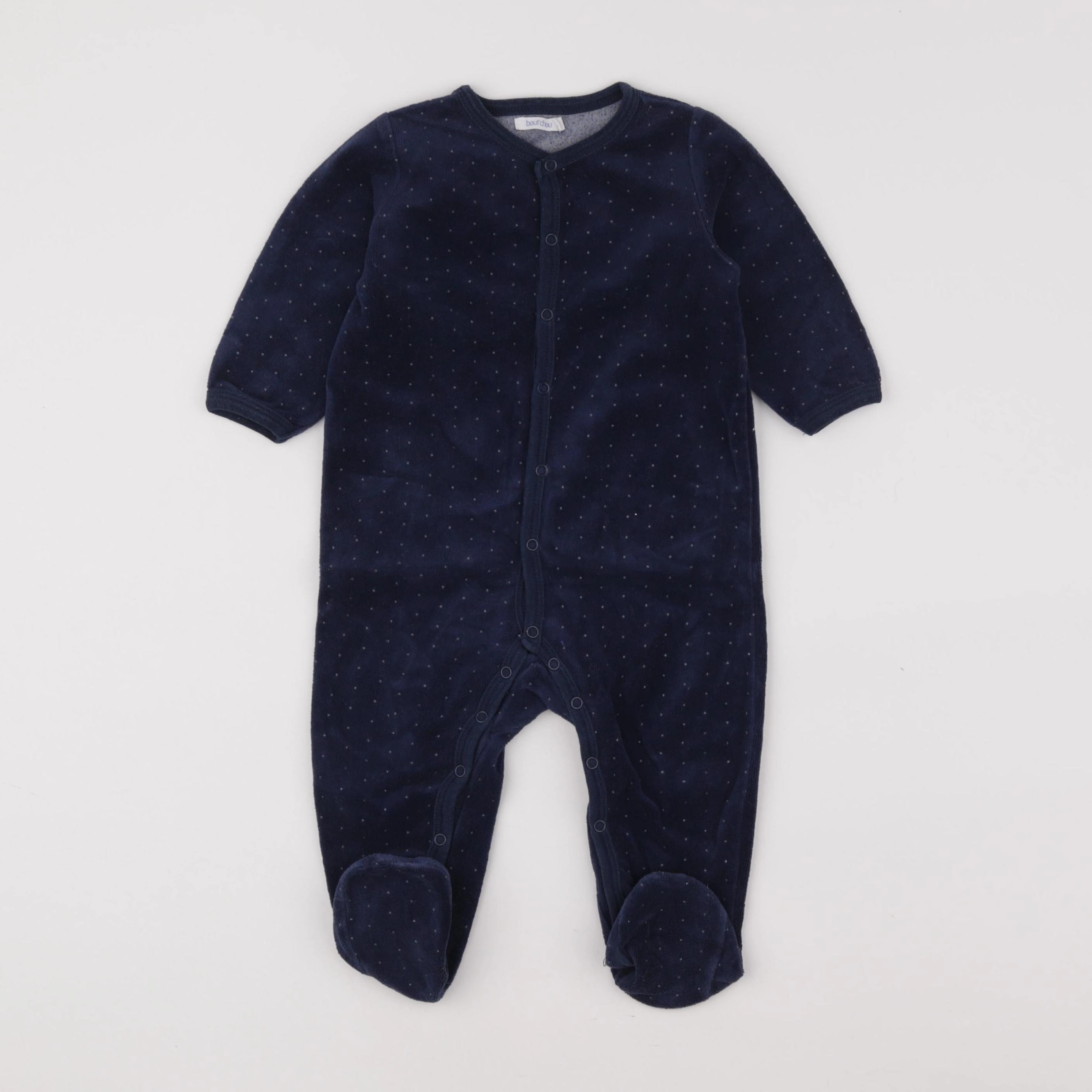 Boutchou - pyjama velours bleu - 12 mois