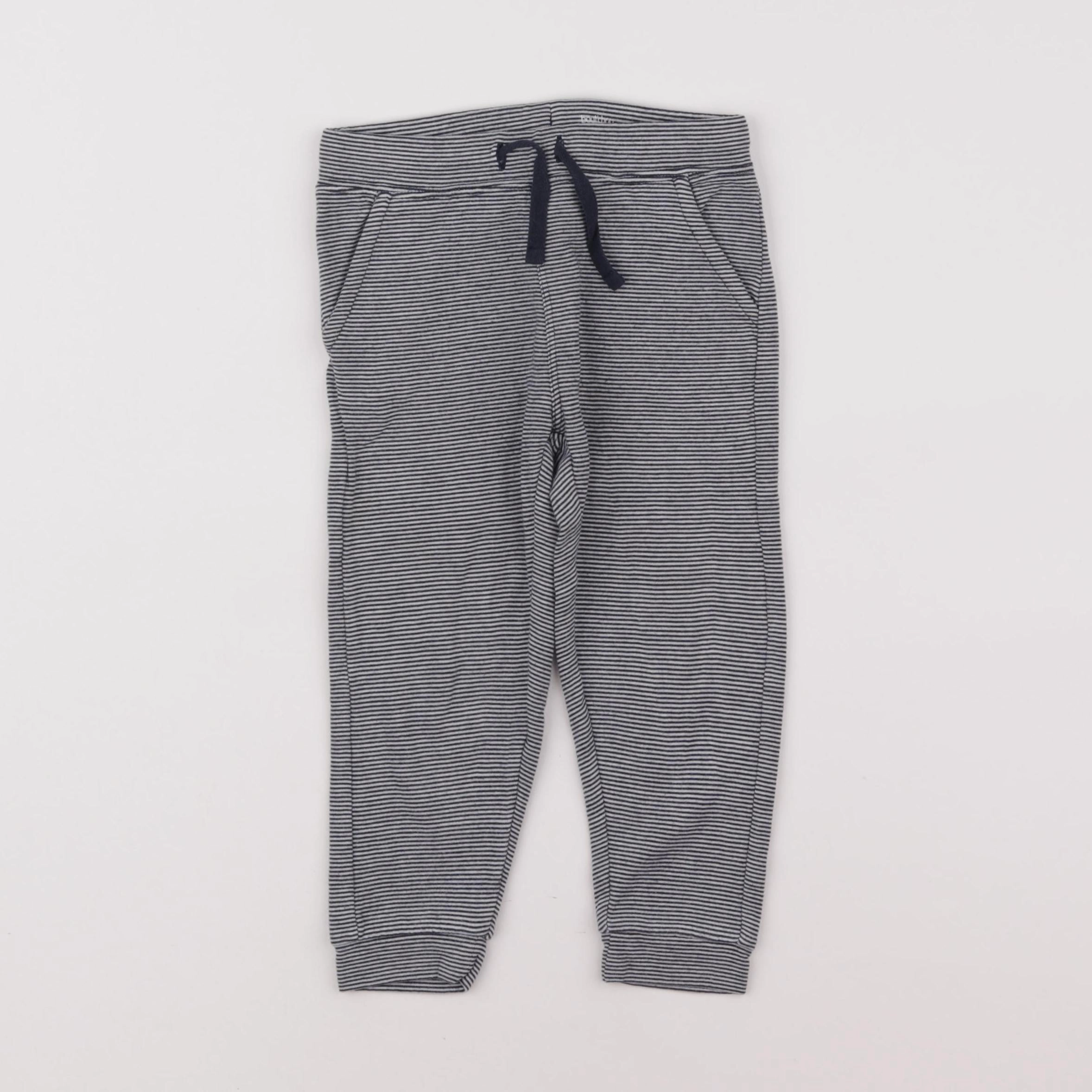 Boutchou - jogging blanc, gris - 9 mois