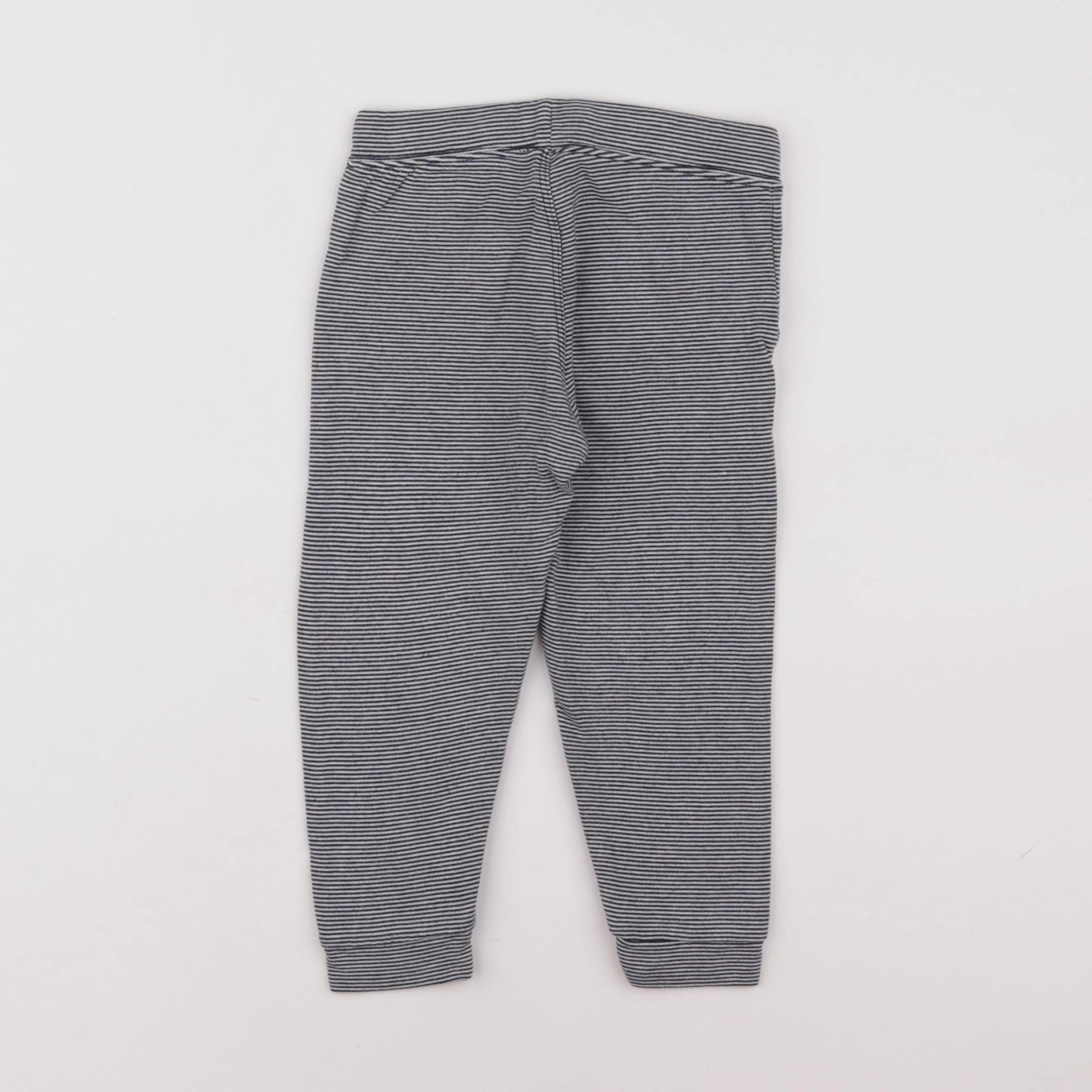 Boutchou - jogging blanc, gris - 9 mois