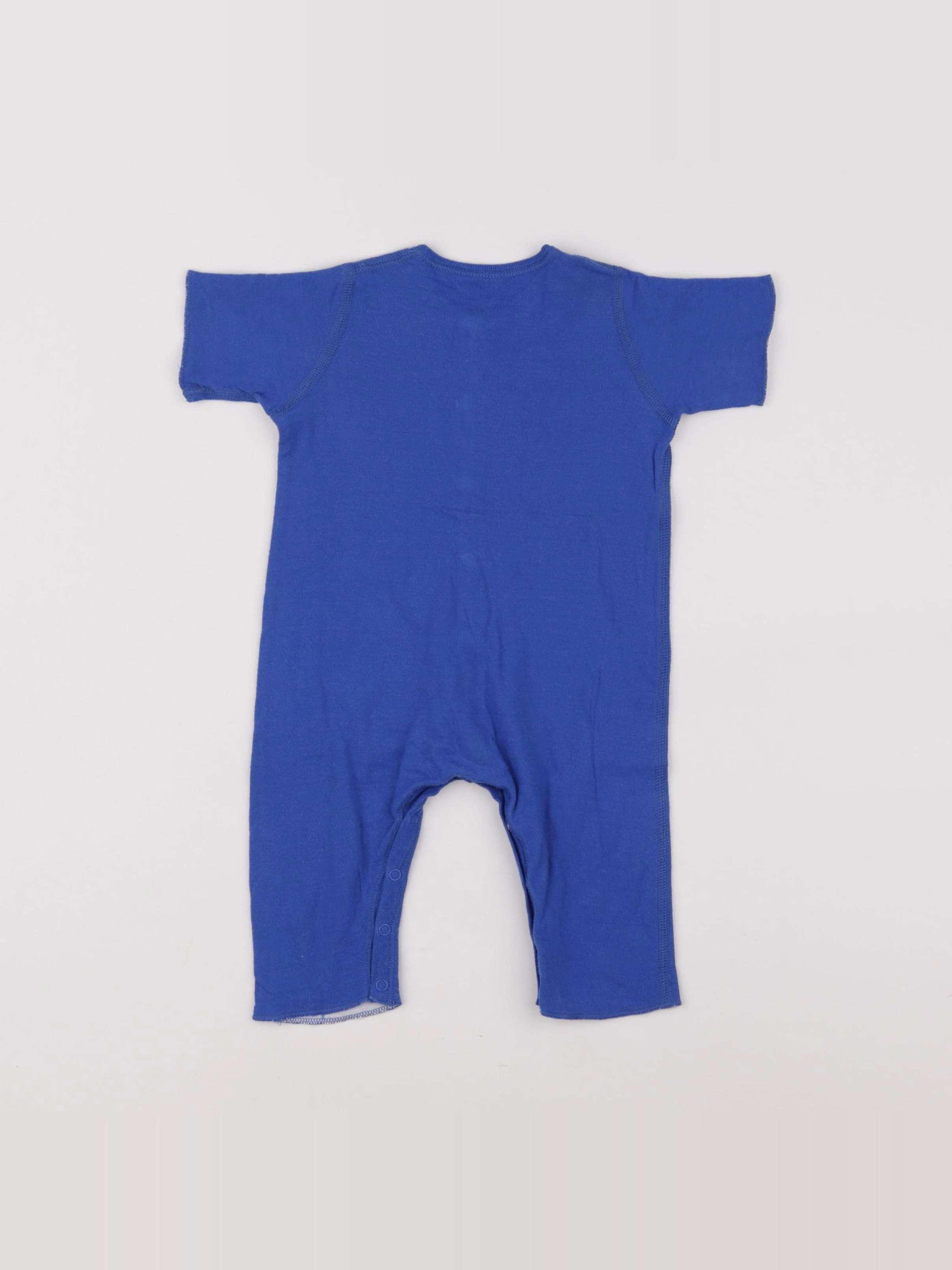 Petit Bateau - combinaison coton bleu - 3 mois