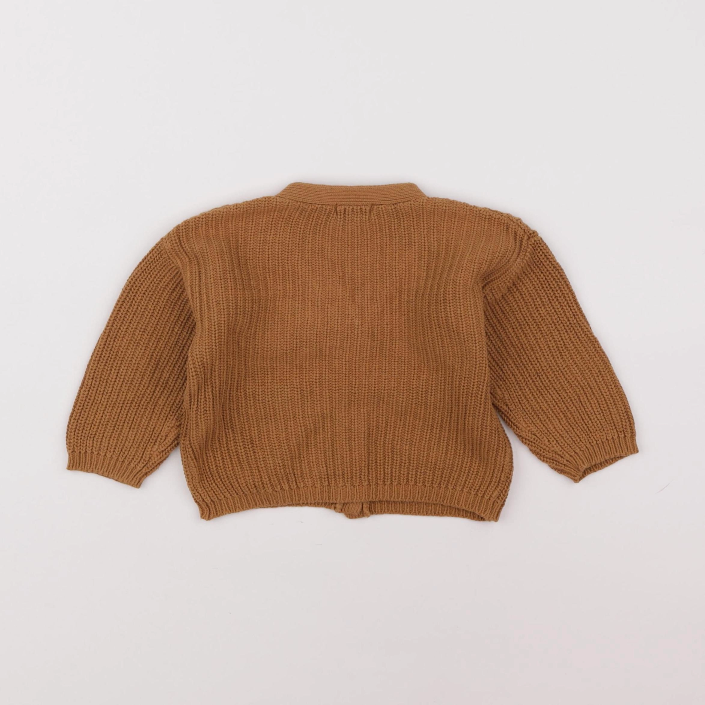 Vertbaudet - gilet marron - 12 mois