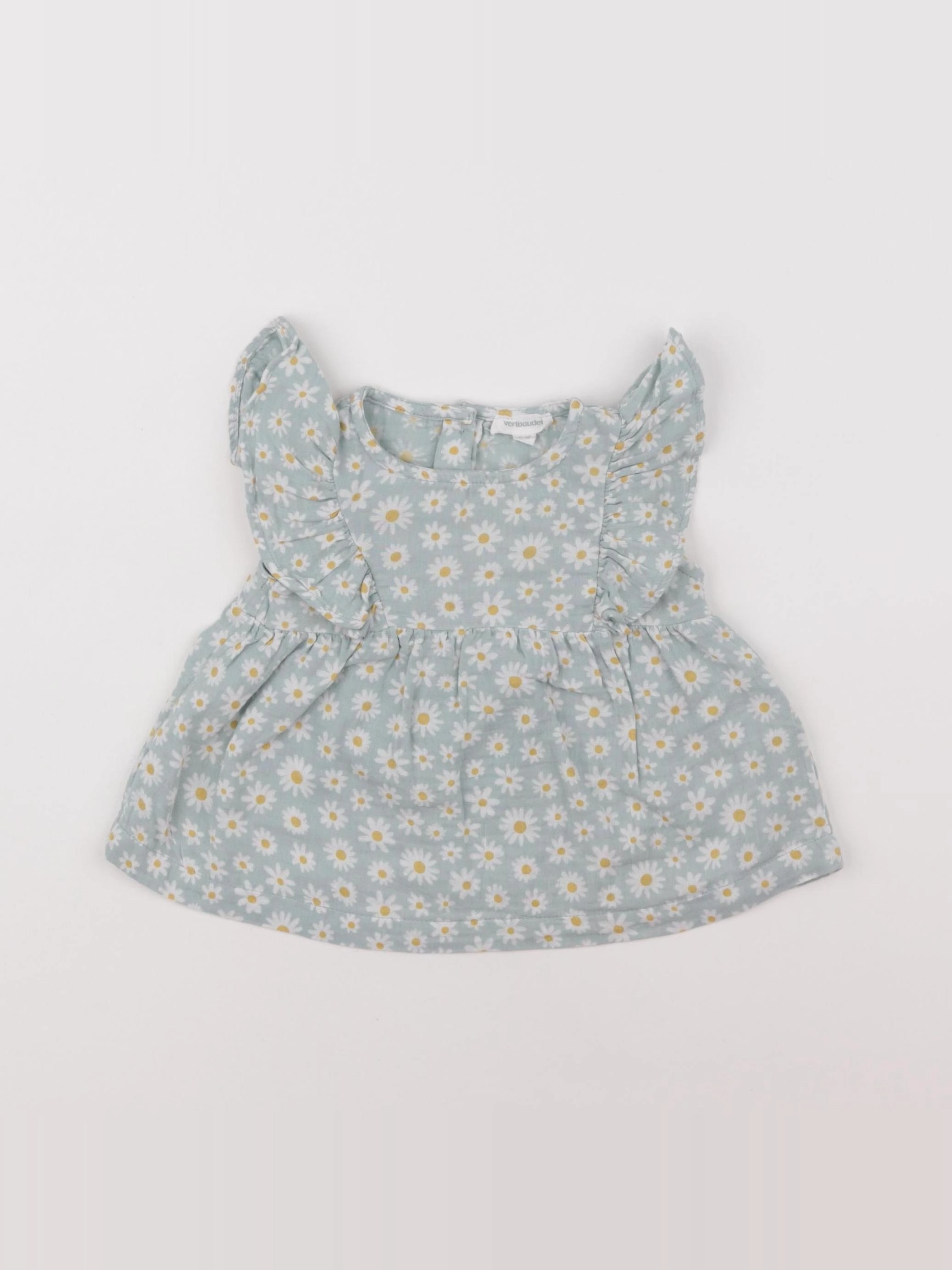 Vertbaudet - robe vert - 9 mois