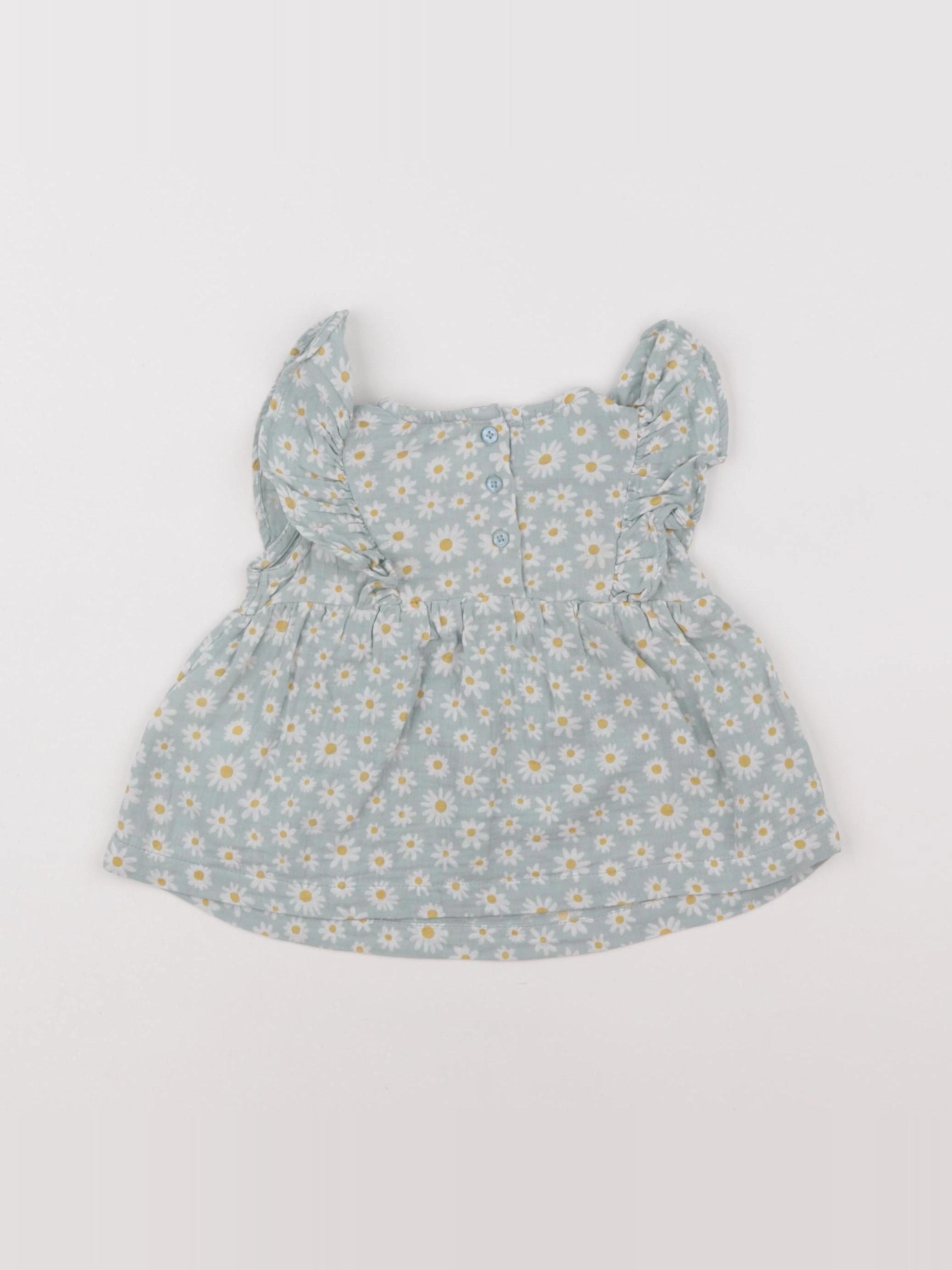 Vertbaudet - robe vert - 9 mois