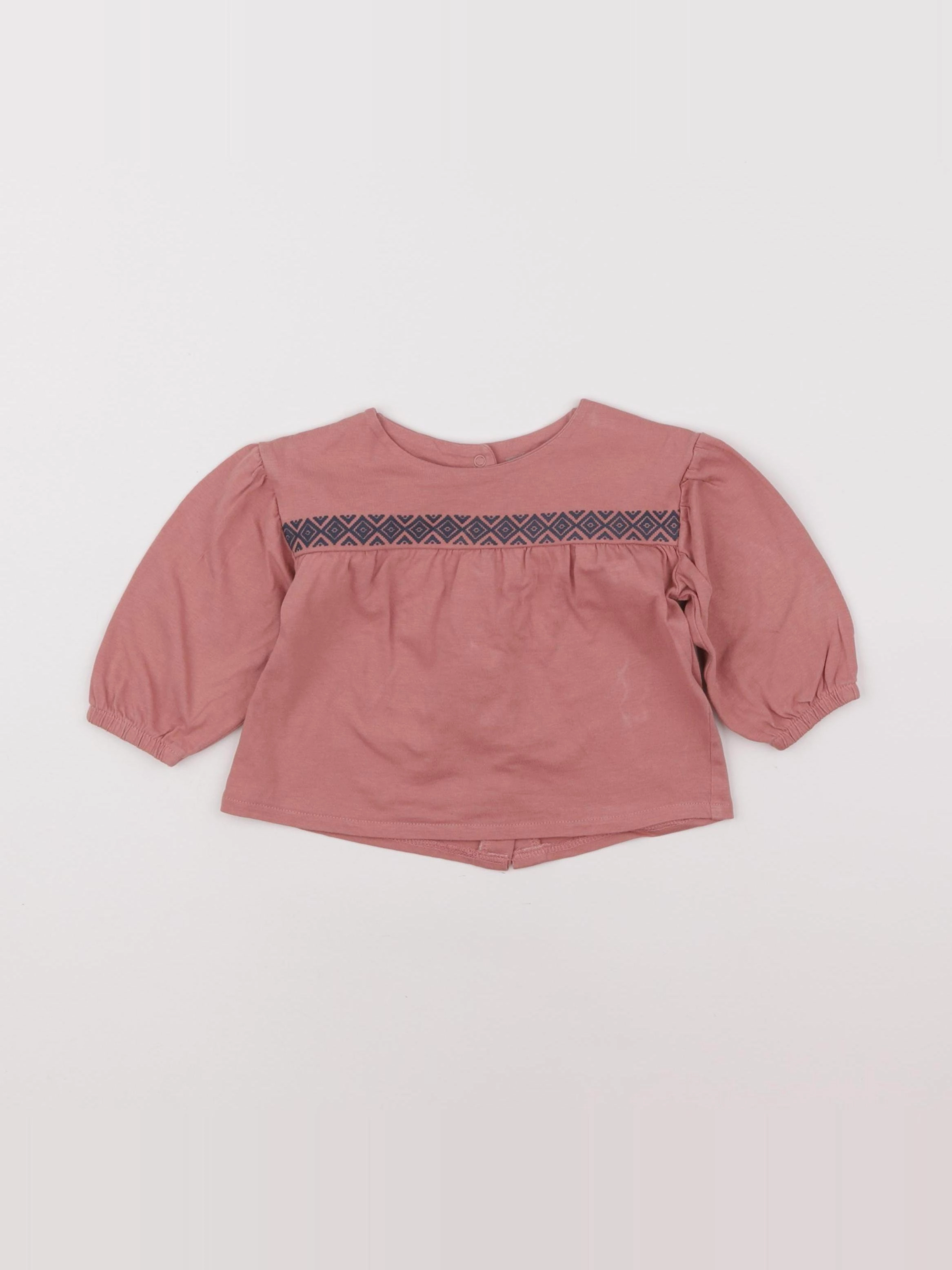 Vertbaudet - tee-shirt rose - 9 mois