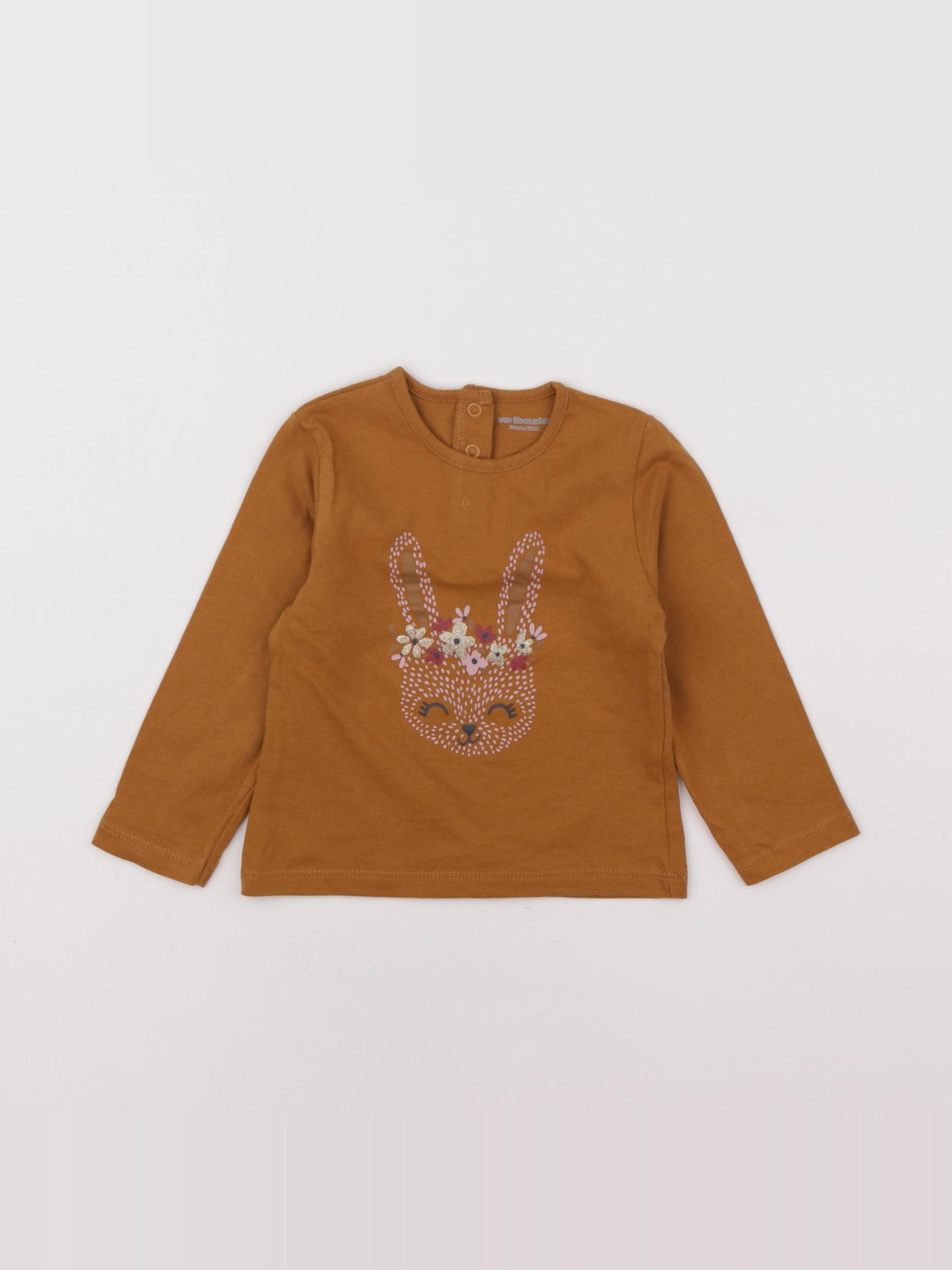Vertbaudet - tee-shirt marron - 12 mois