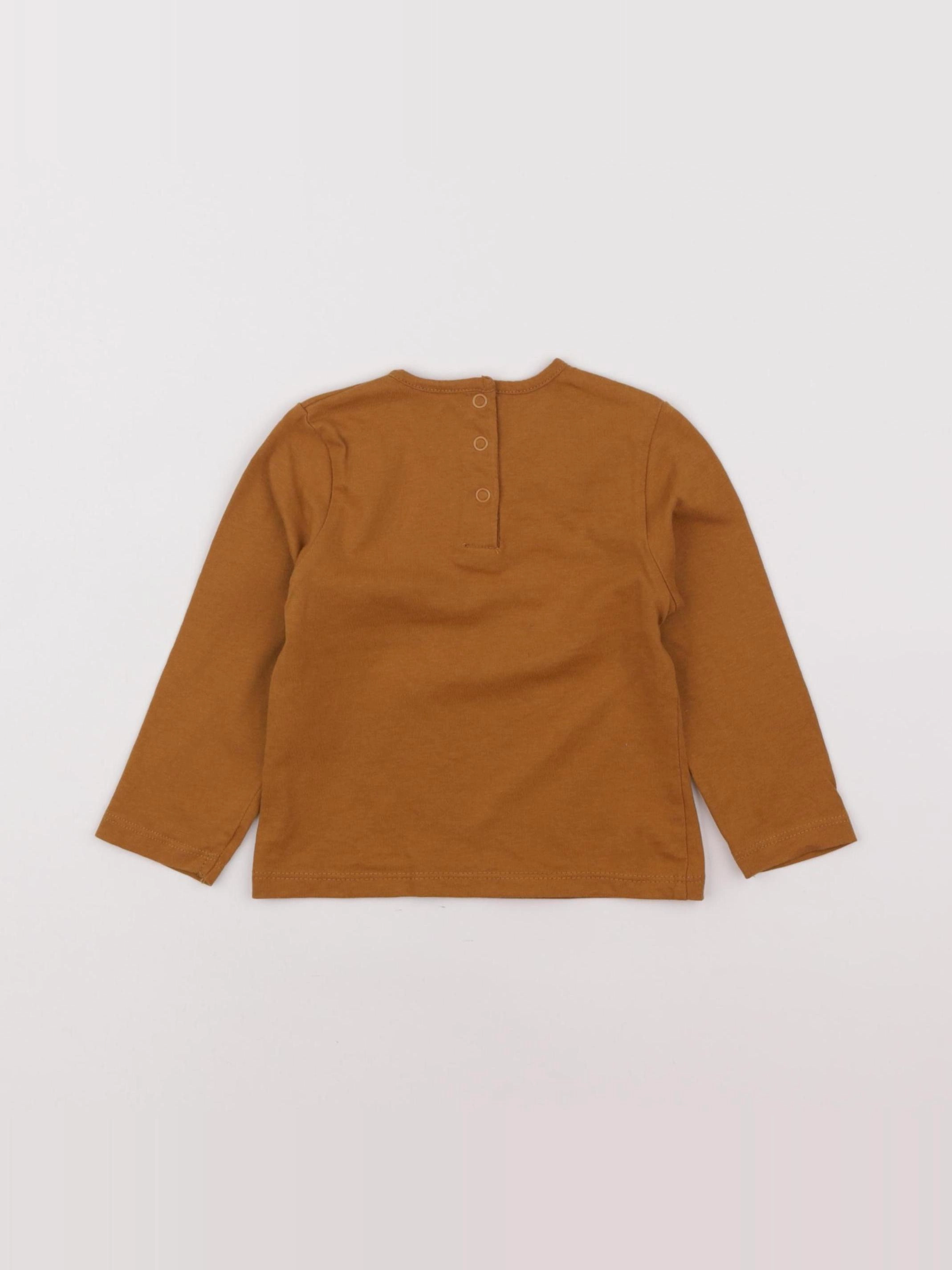 Vertbaudet - tee-shirt marron - 12 mois