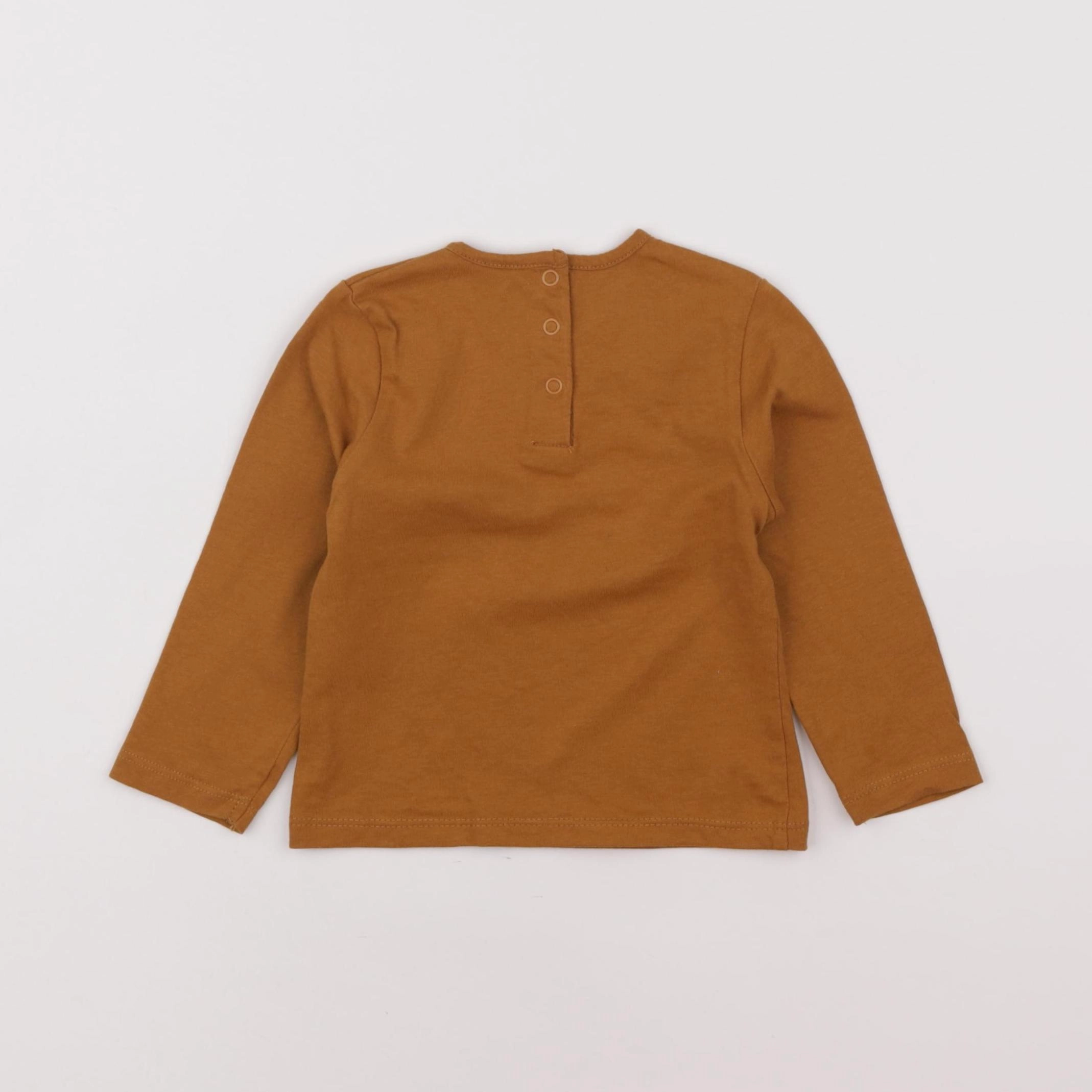 Vertbaudet - tee-shirt marron - 12 mois
