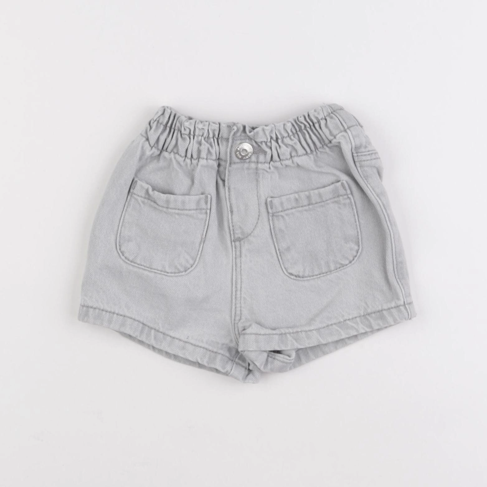 Mango - short gris - 12/18 mois