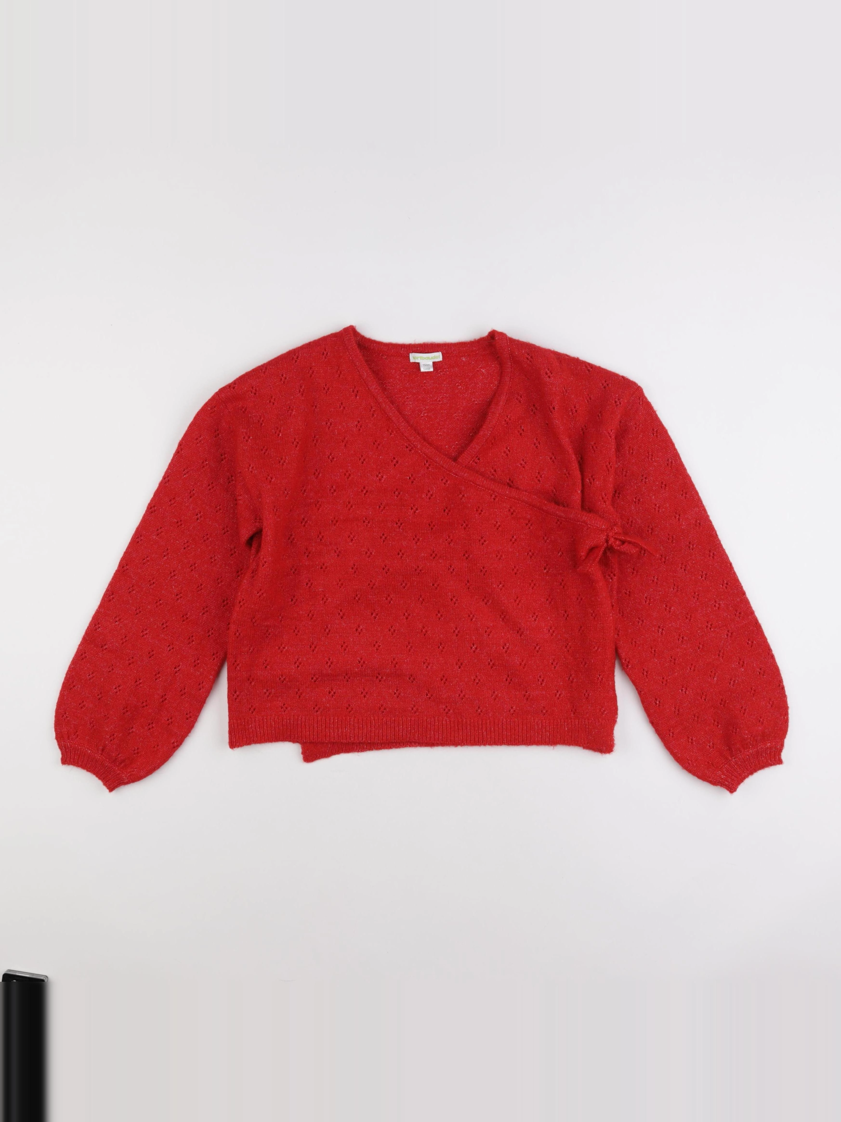 Vertbaudet - gilet rouge - 12 ans