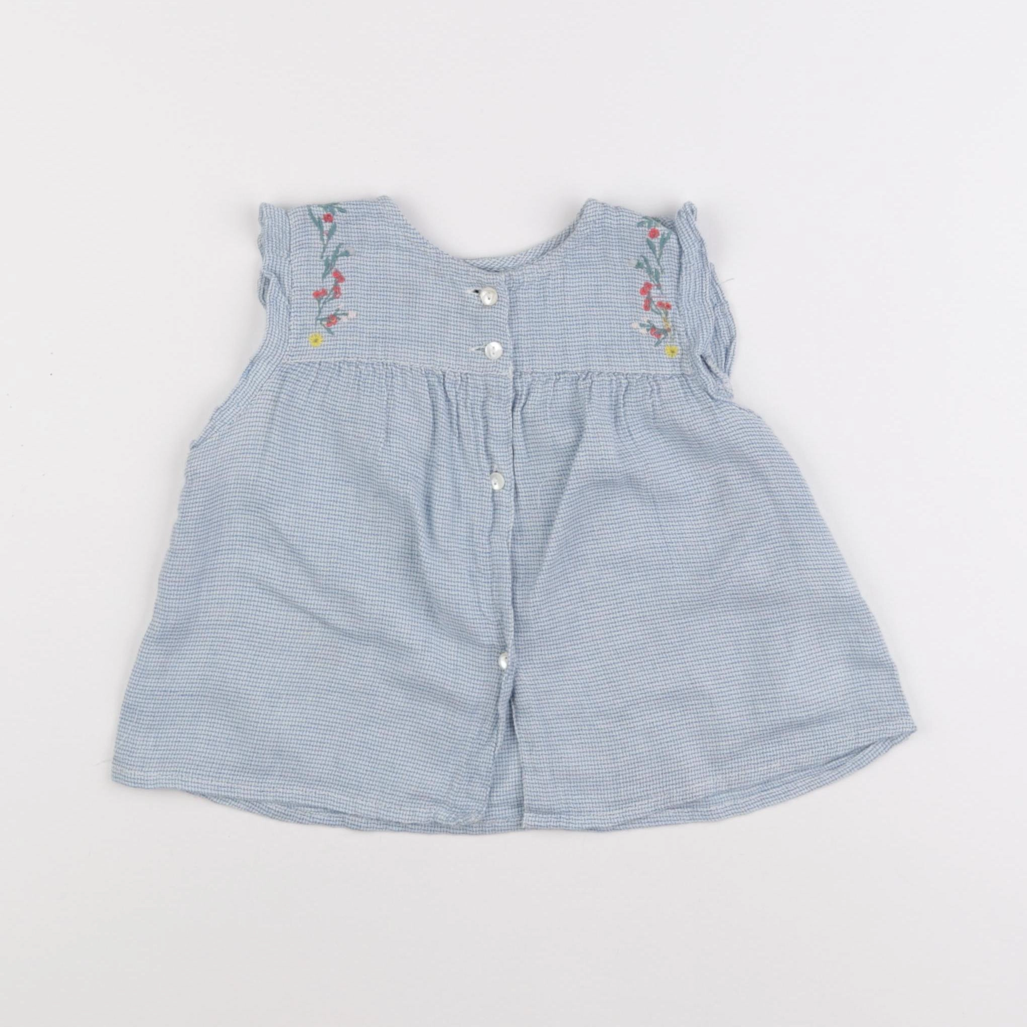 Bonton - blouse bleu - 2 ans