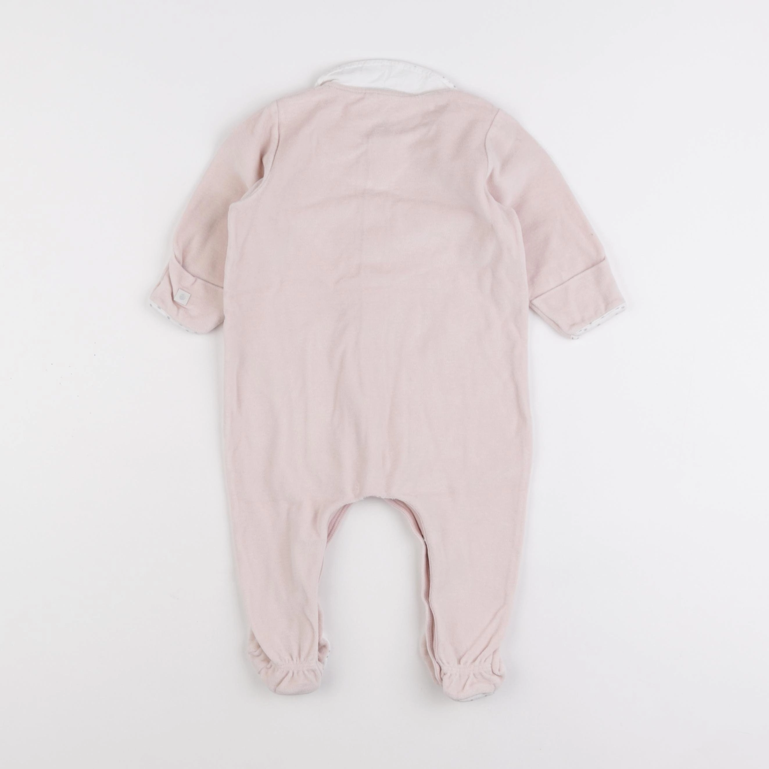 Petit Bateau - pyjama velours rose - 12 mois