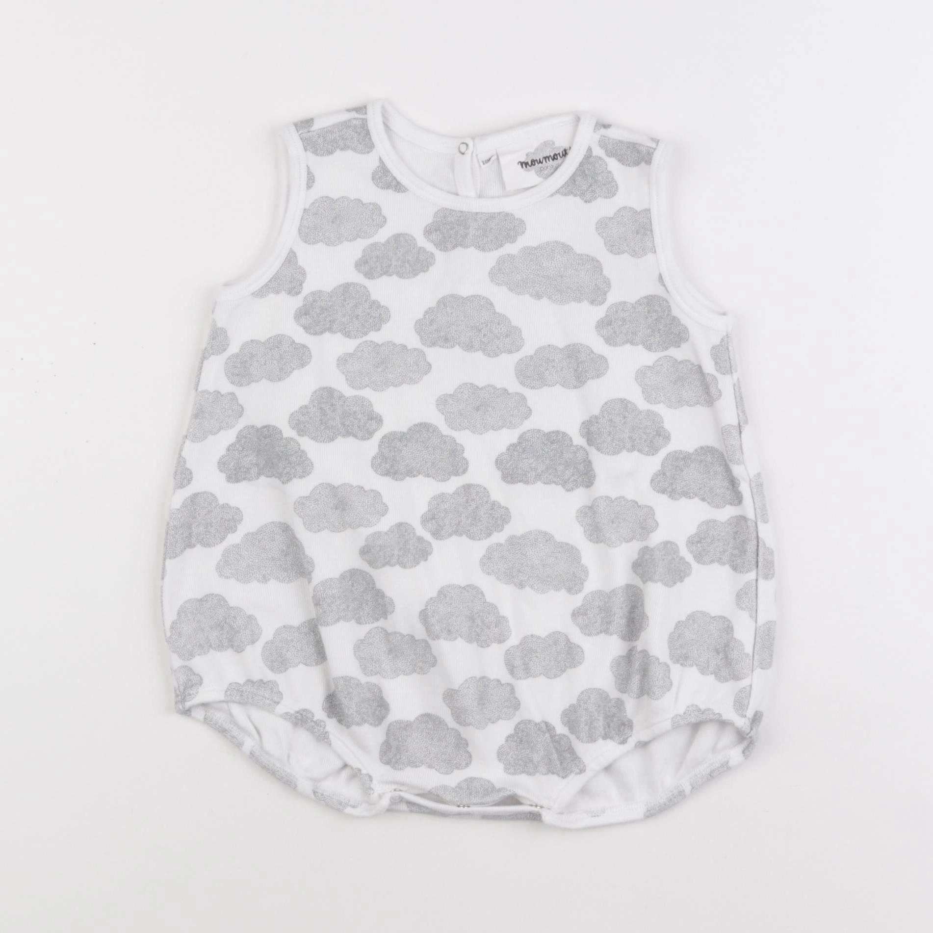 Moumout' - combinaison blanc, gris - 18 mois