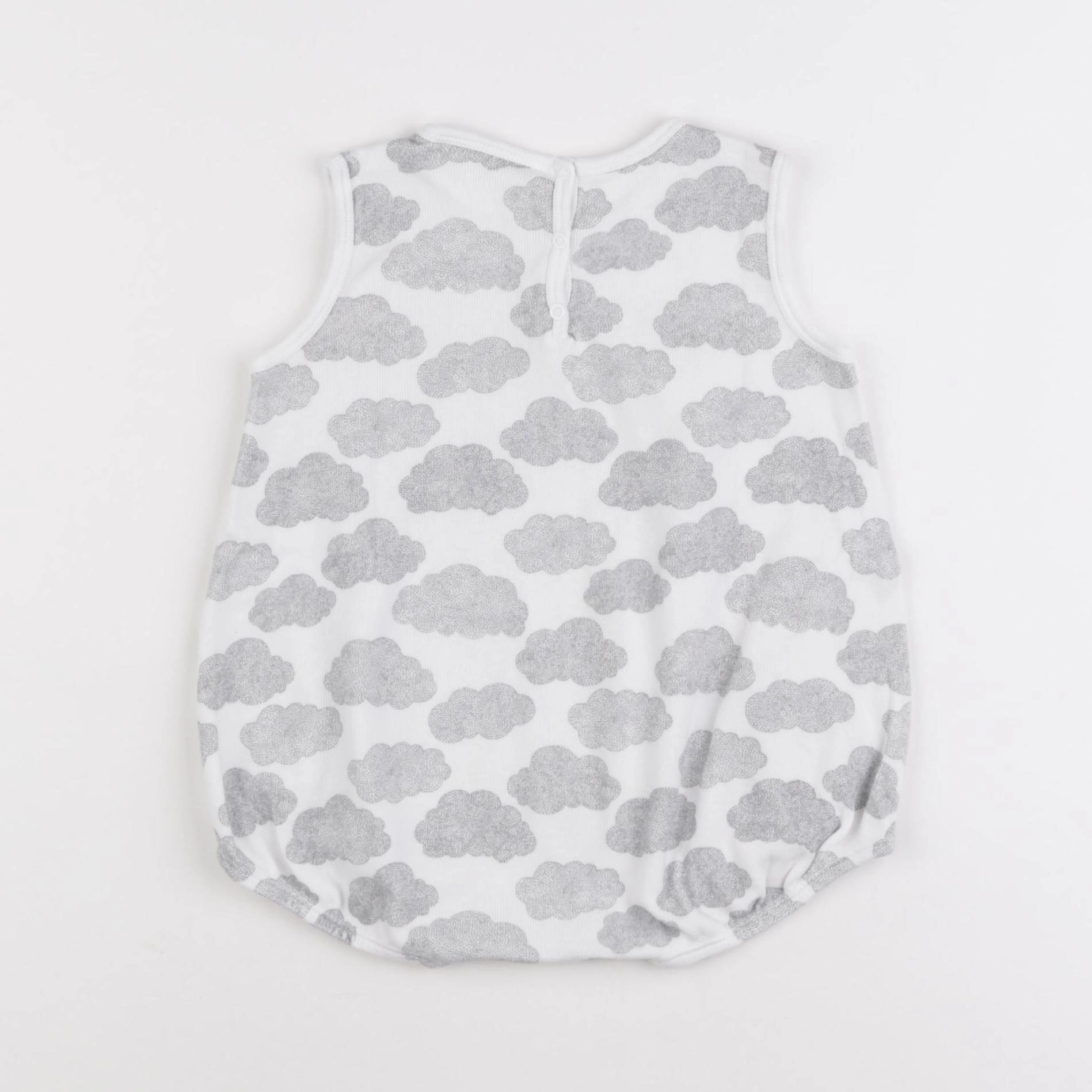 Moumout' - combinaison blanc, gris - 18 mois