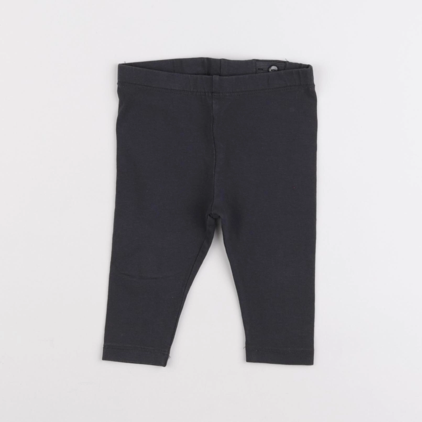H&M - legging noir - 4/6 mois