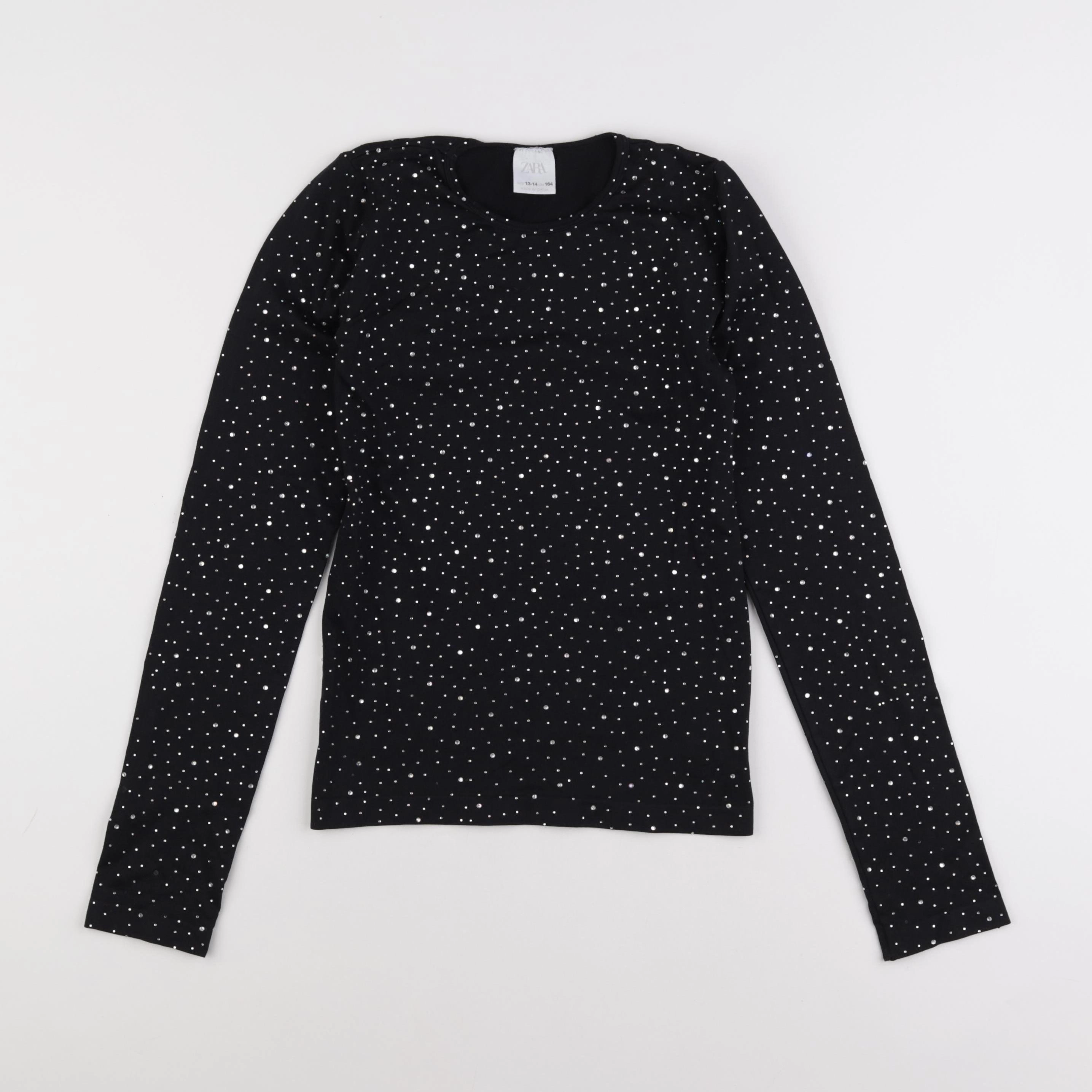 Zara - tee-shirt noir, argent - 13/14 ans