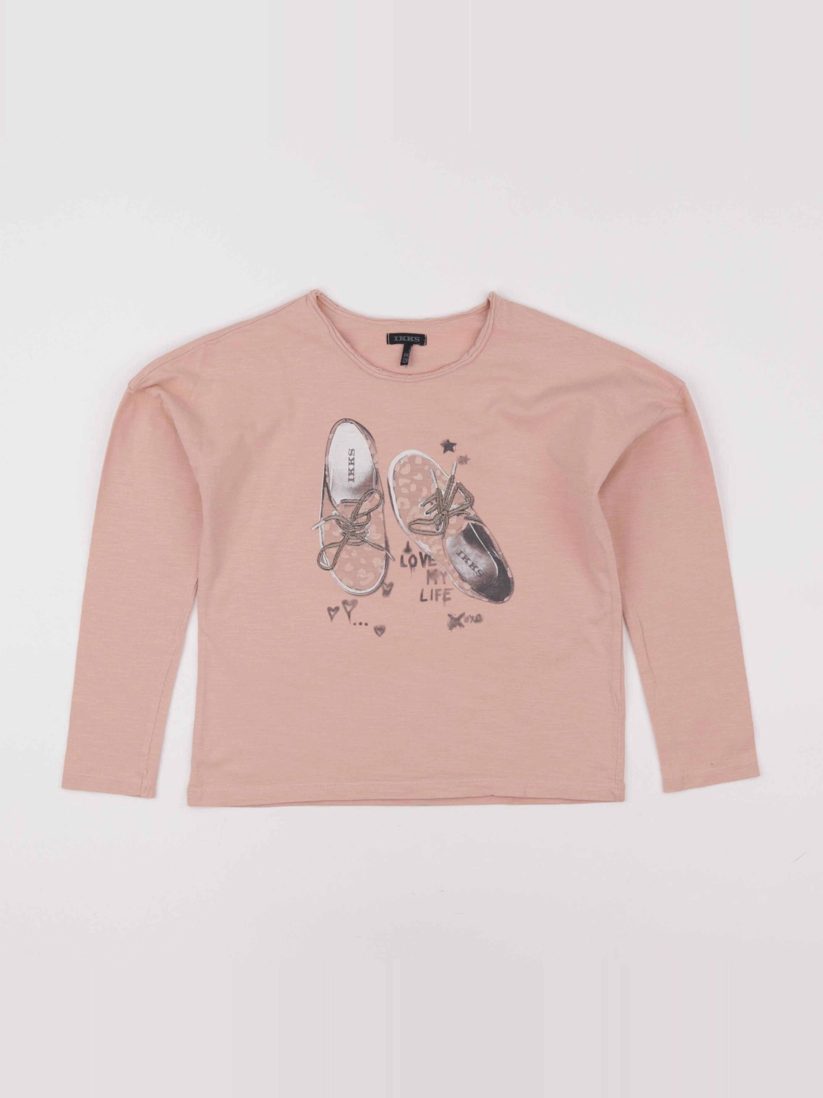 IKKS - tee-shirt rose - 8 ans