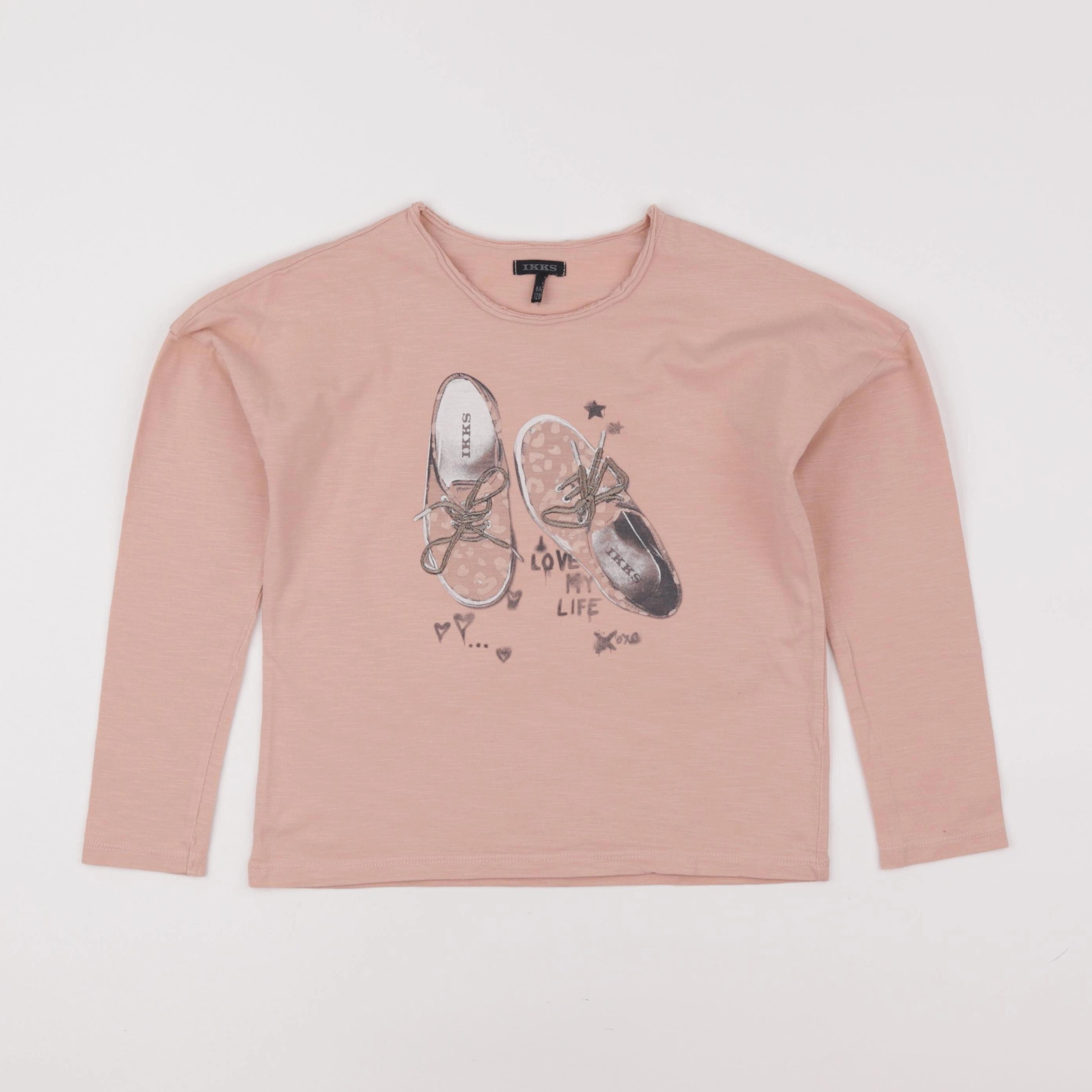IKKS - tee-shirt rose - 8 ans