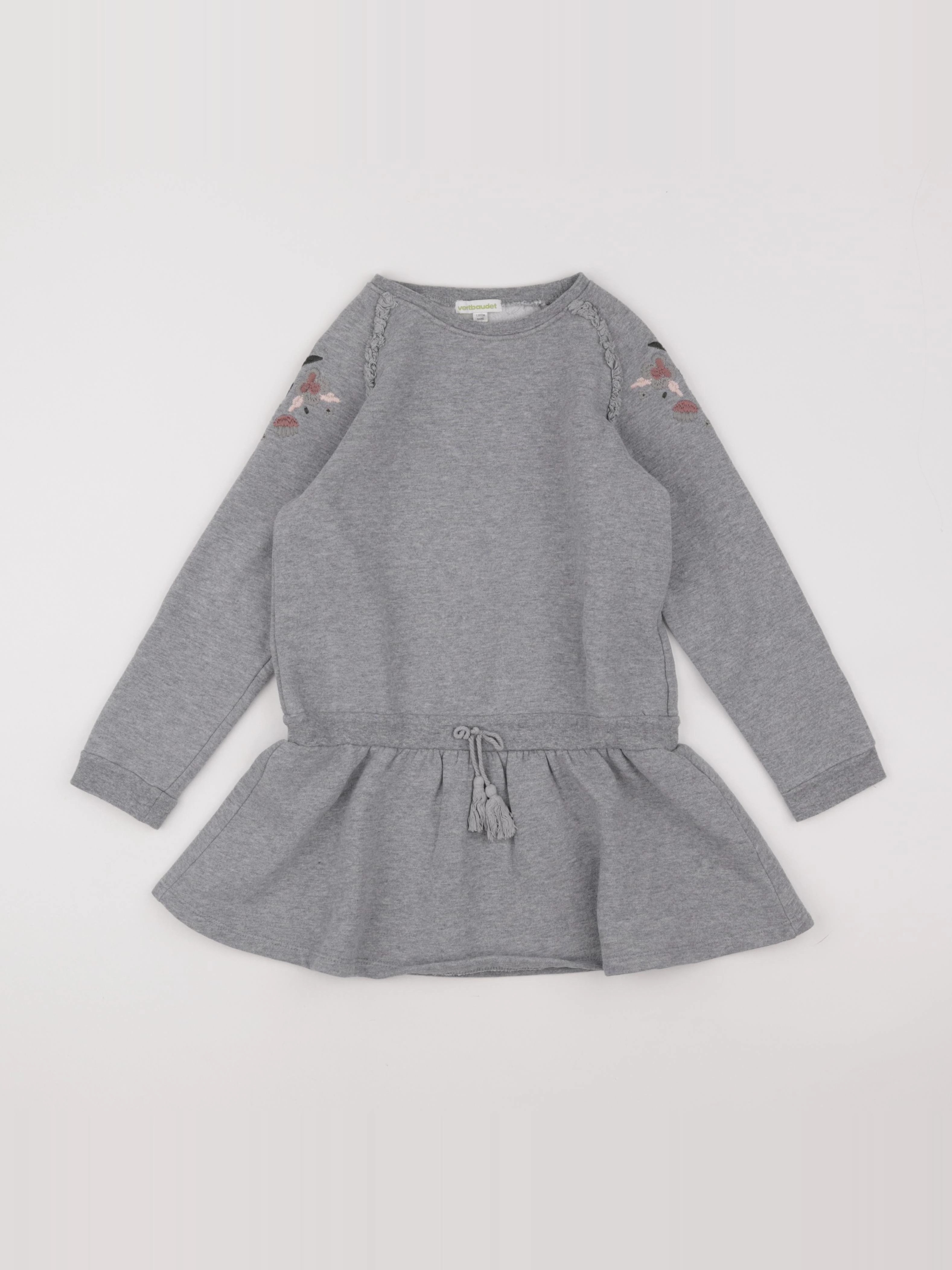 Vertbaudet - robe gris - 8 ans