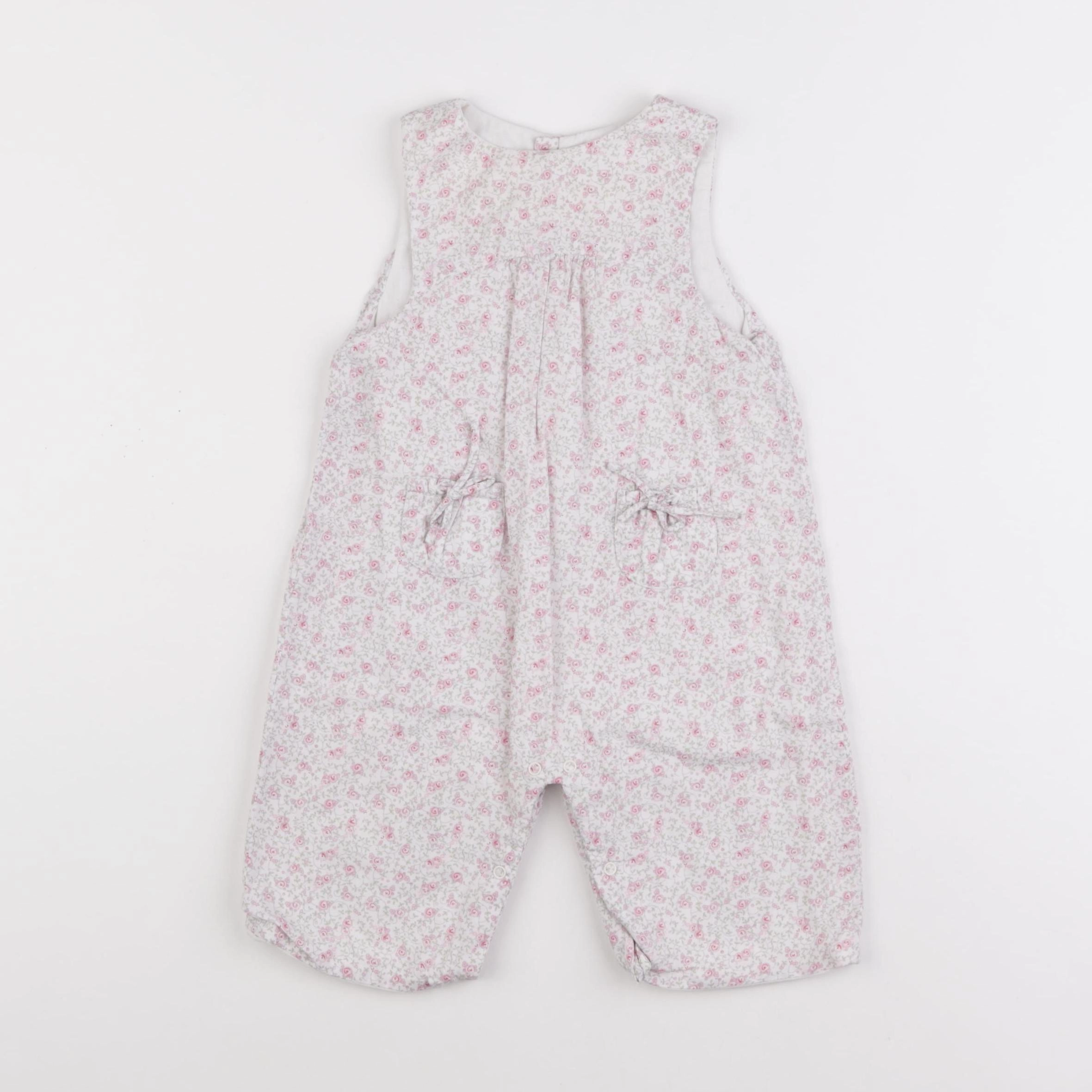 Jacadi - combinaison liberty blanc, rose - 6 mois