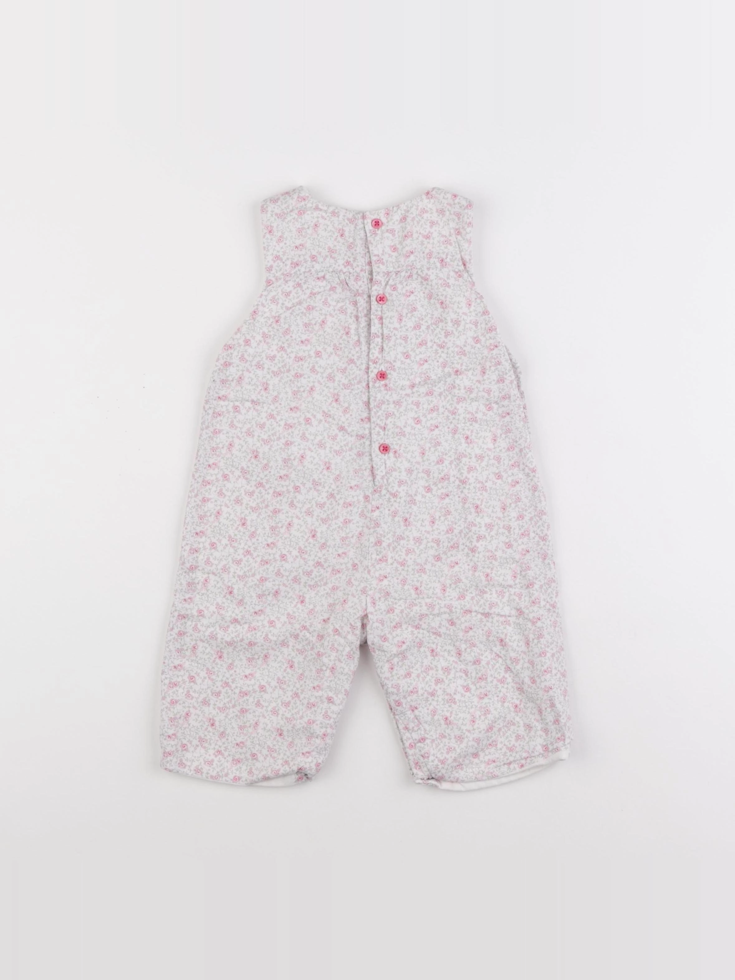 Jacadi - combinaison liberty blanc, rose - 6 mois