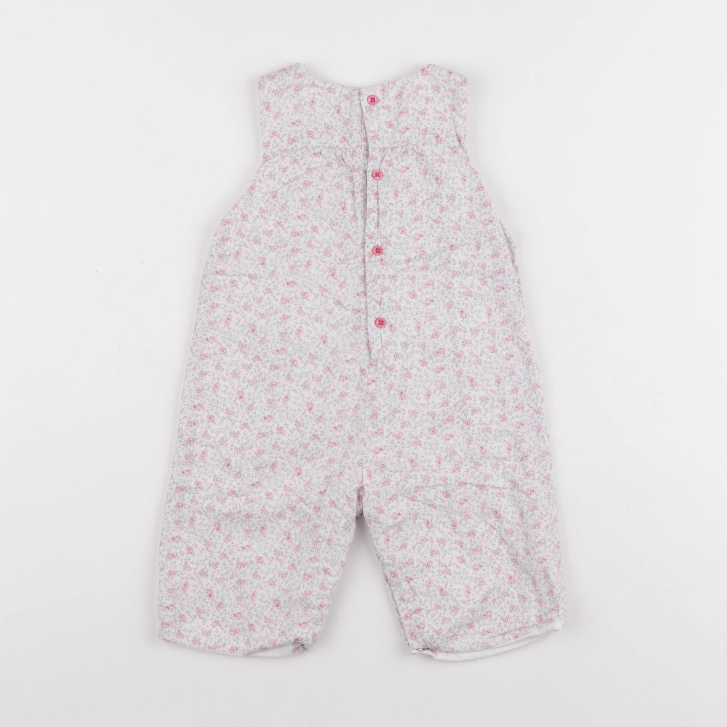 Jacadi - combinaison liberty blanc, rose - 6 mois