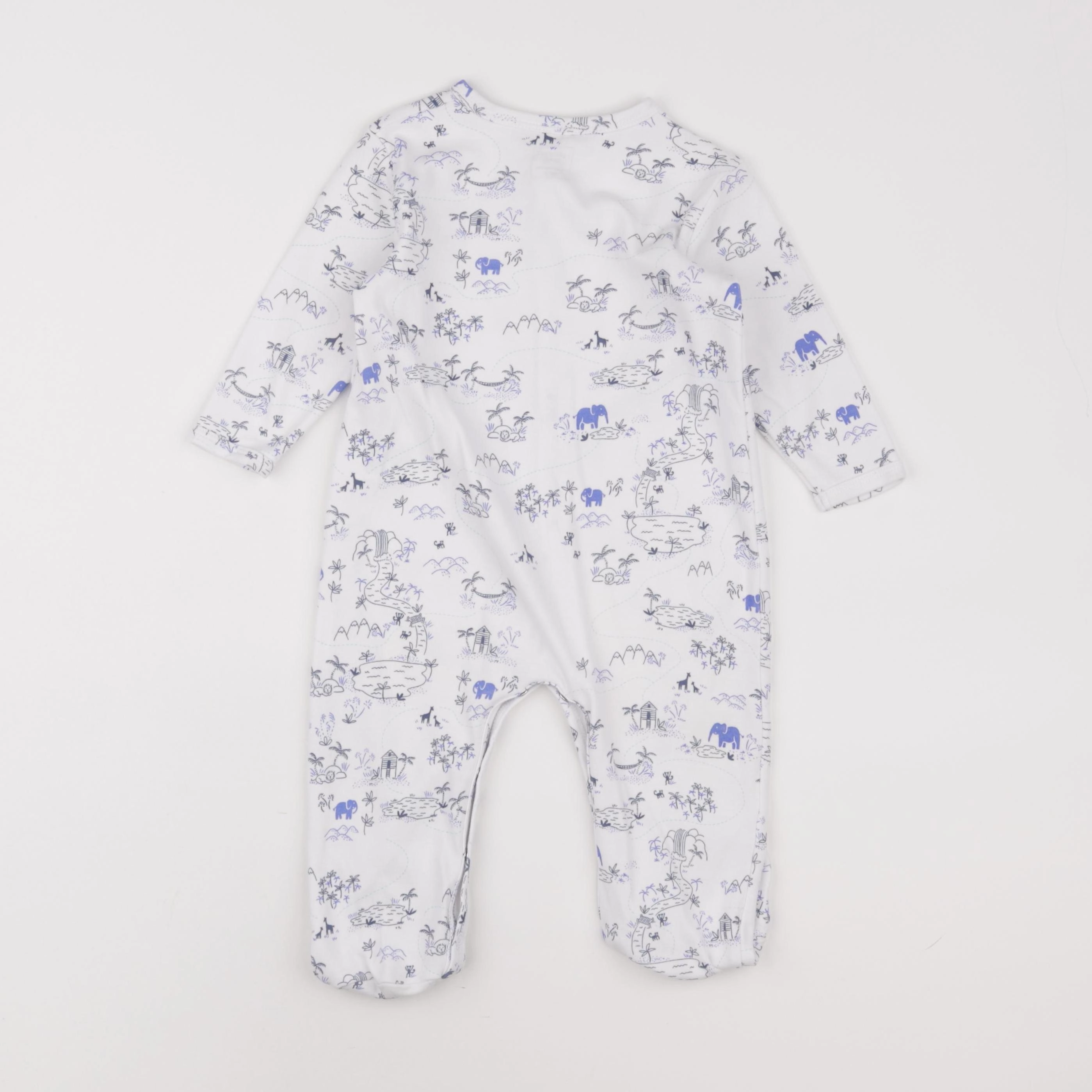 Carrément Beau - pyjama coton bleu - 12 mois