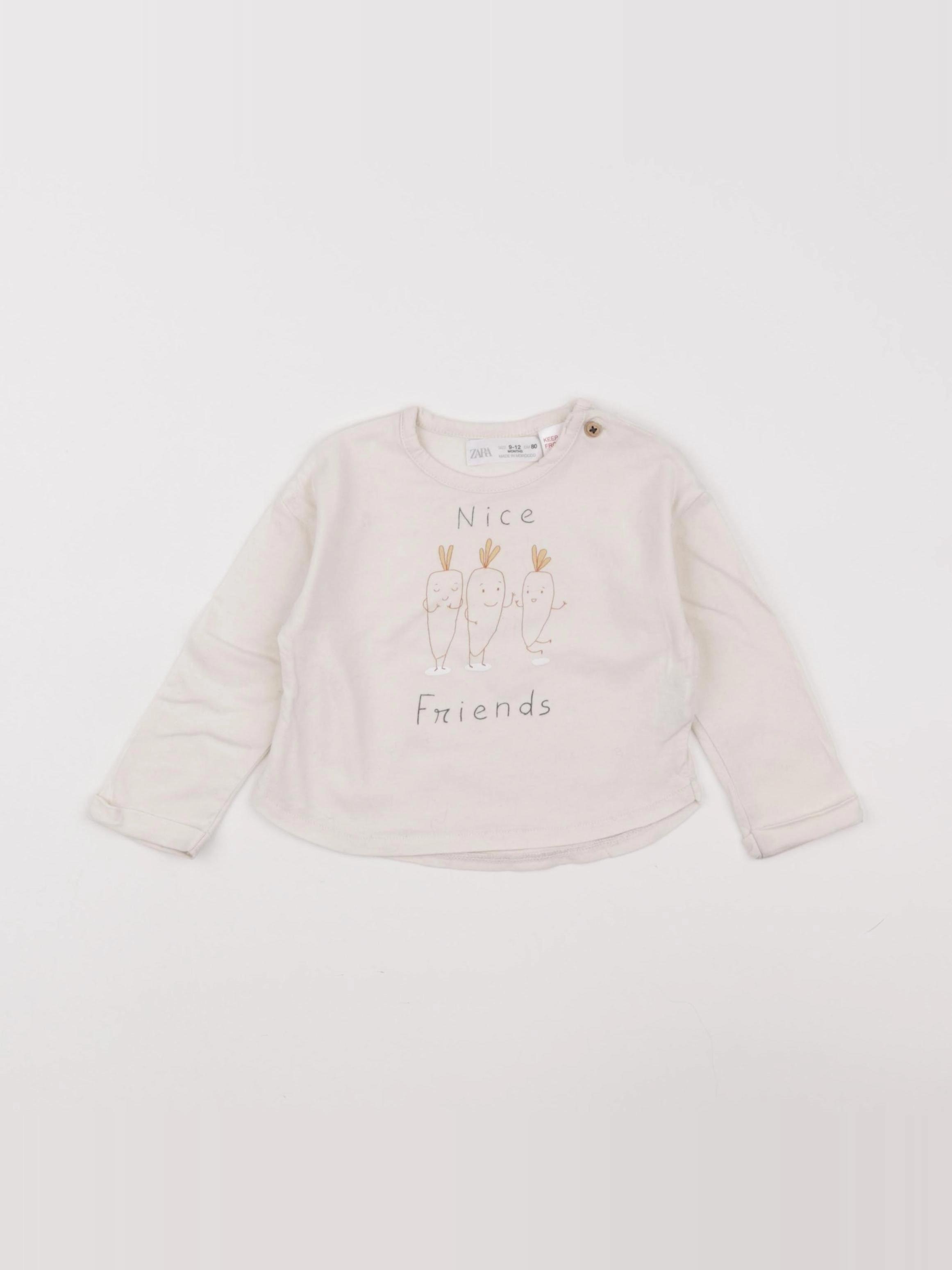 Zara - tee-shirt beige - 9/12 mois