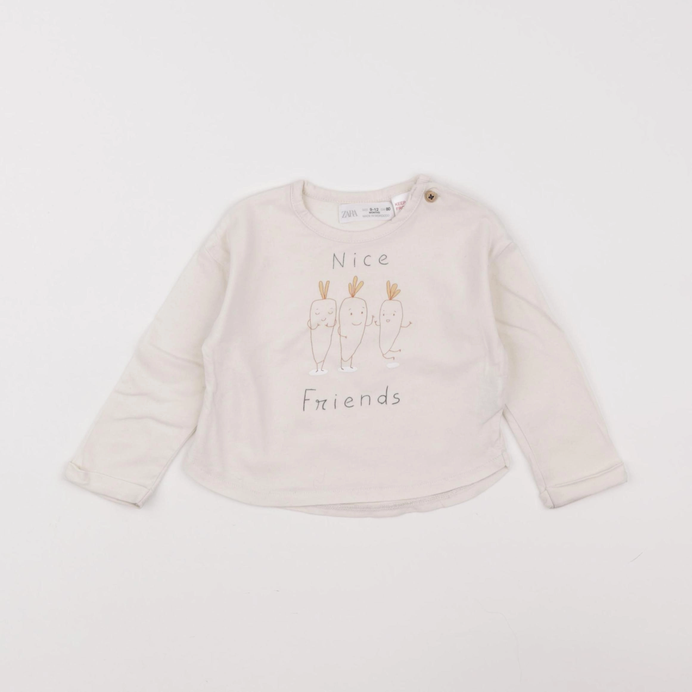 Zara - tee-shirt beige - 9/12 mois