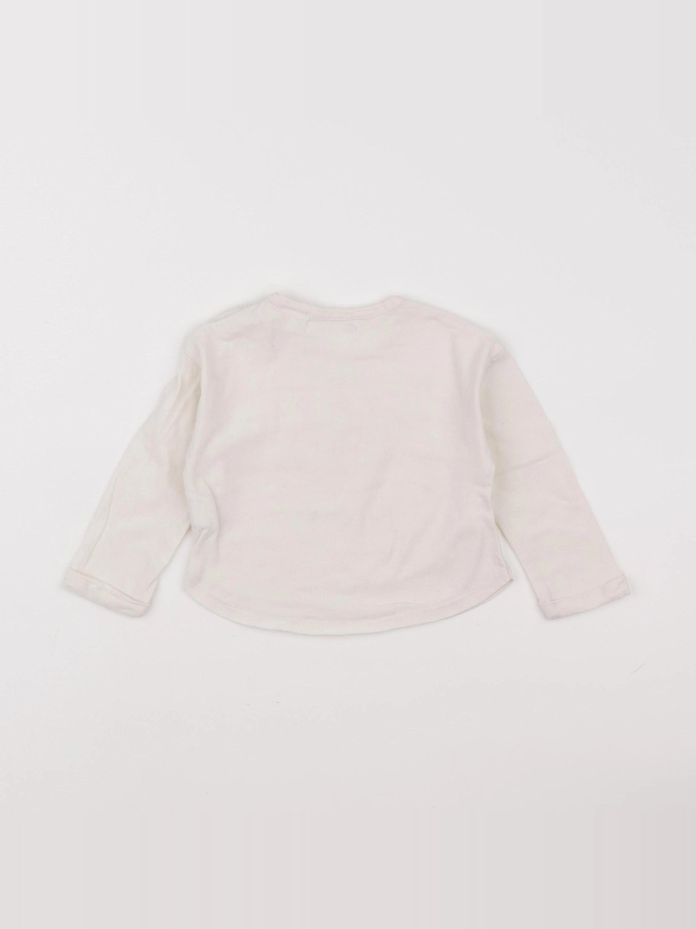 Zara - tee-shirt beige - 9/12 mois