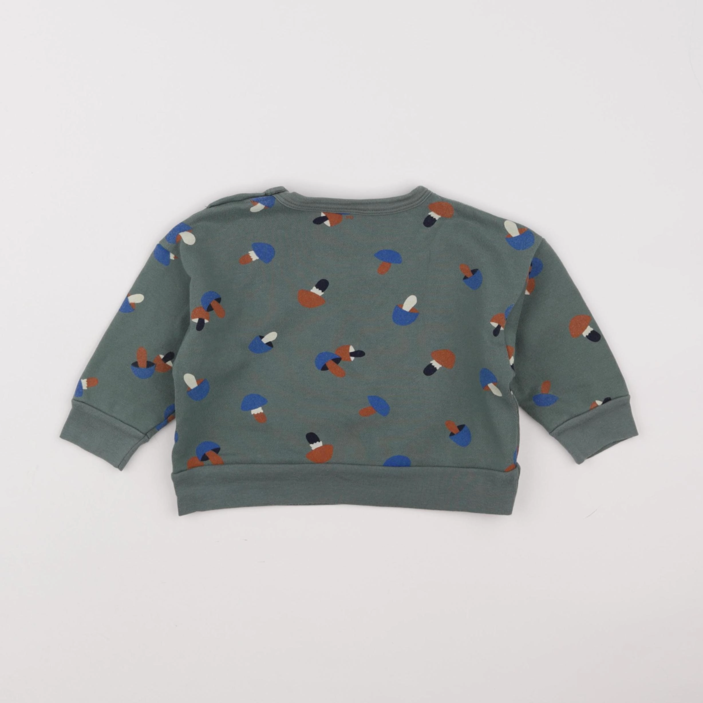 Petit Bateau - sweat vert - 12 mois