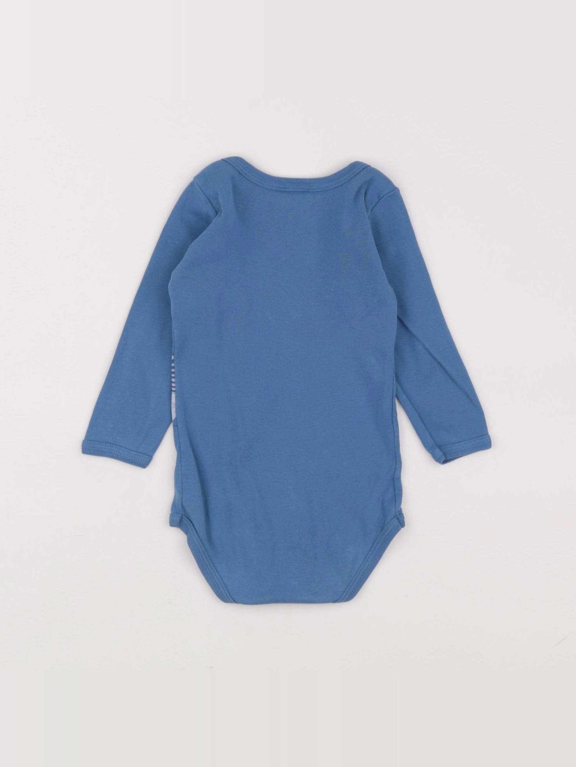Petit Bateau - body bleu - 12 mois