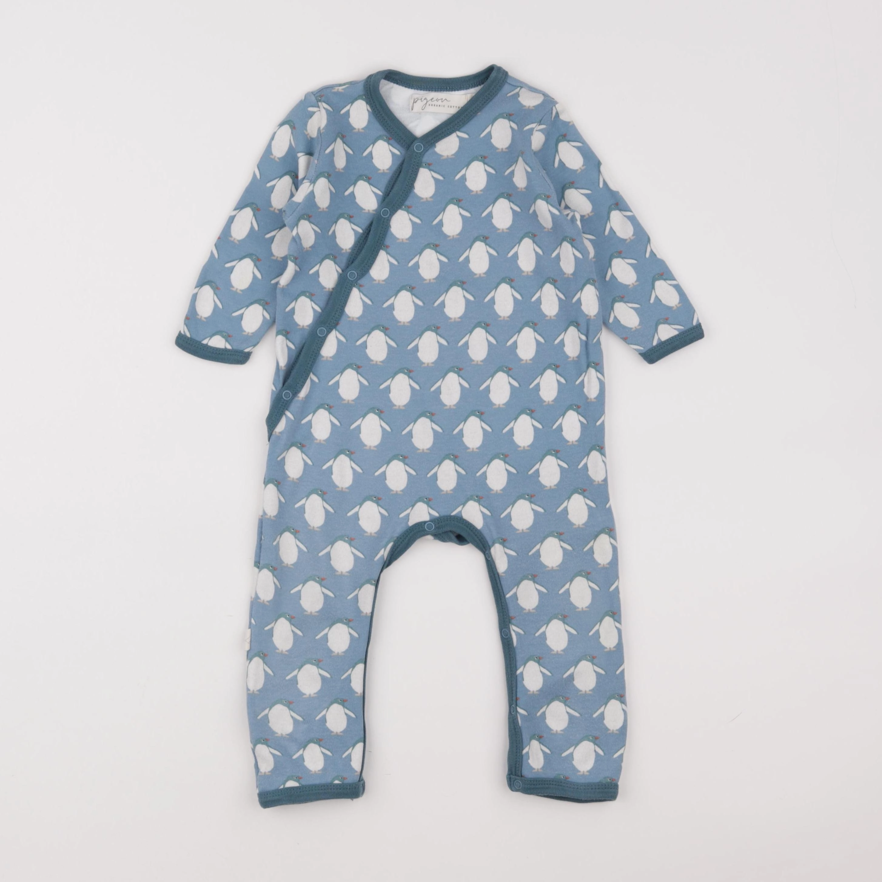 Pigeon Organics - combinaison bleu - 6/12 mois
