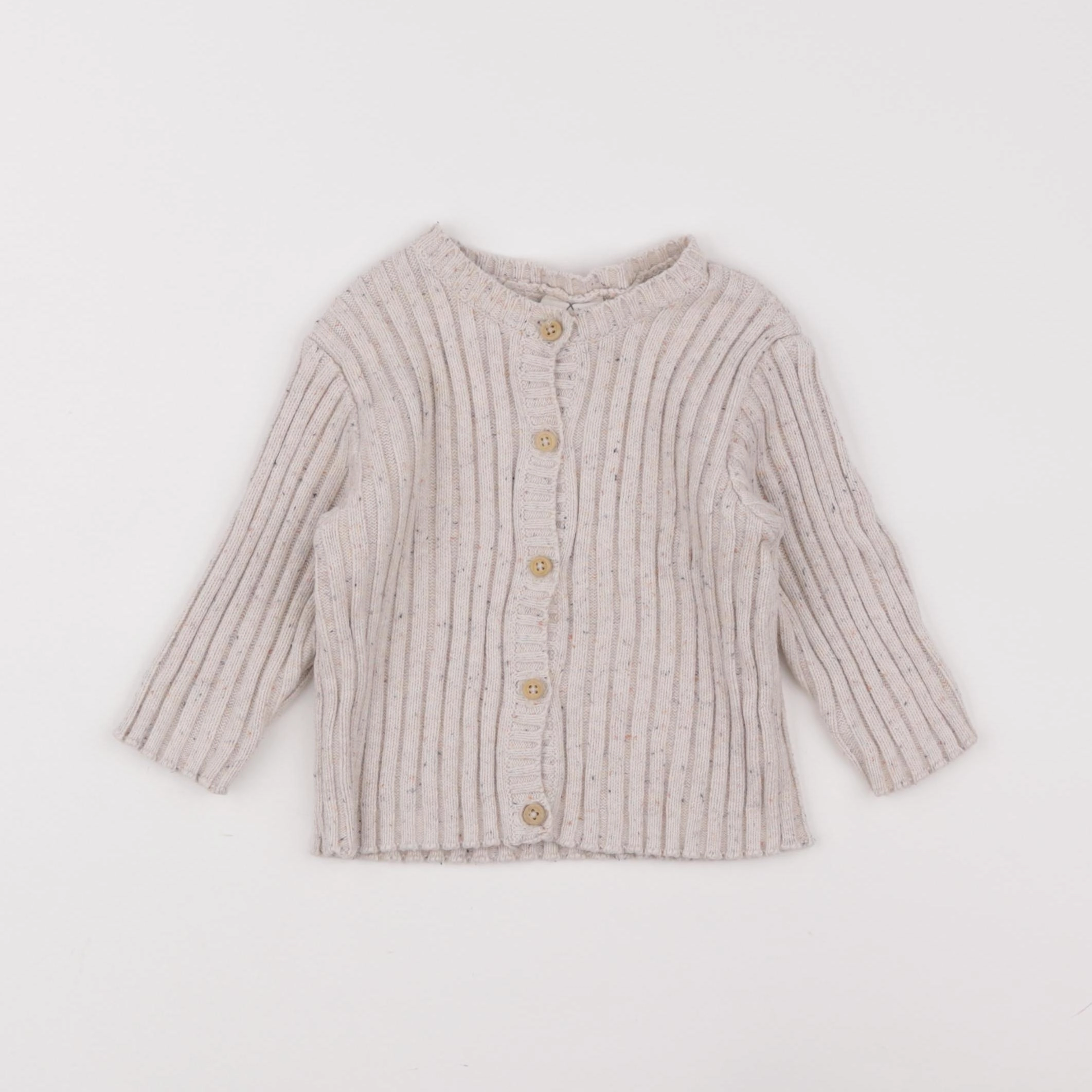 Lililotte - gilet beige - 9/12 mois