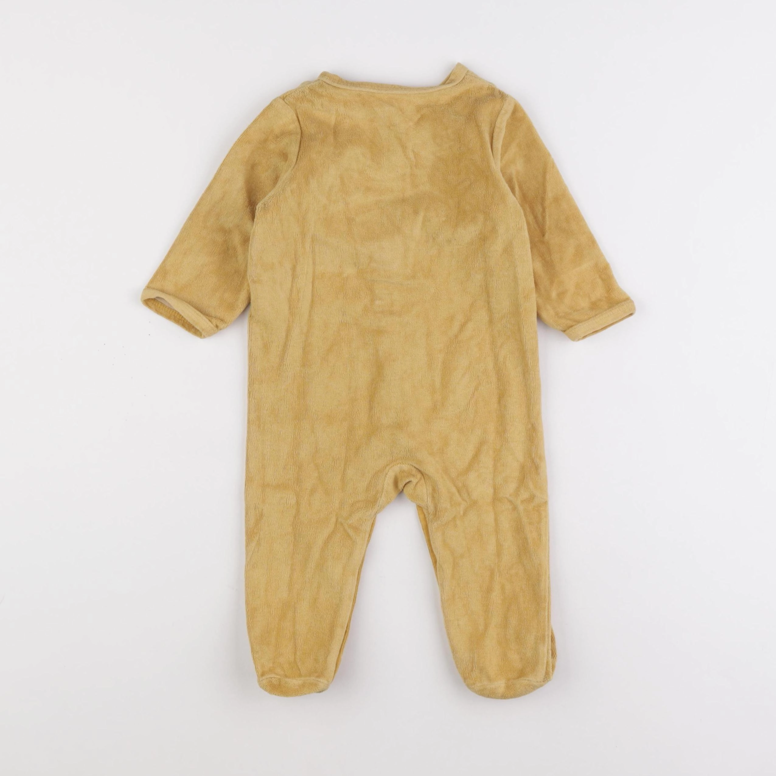 Vertbaudet - pyjama velours jaune - 9 mois